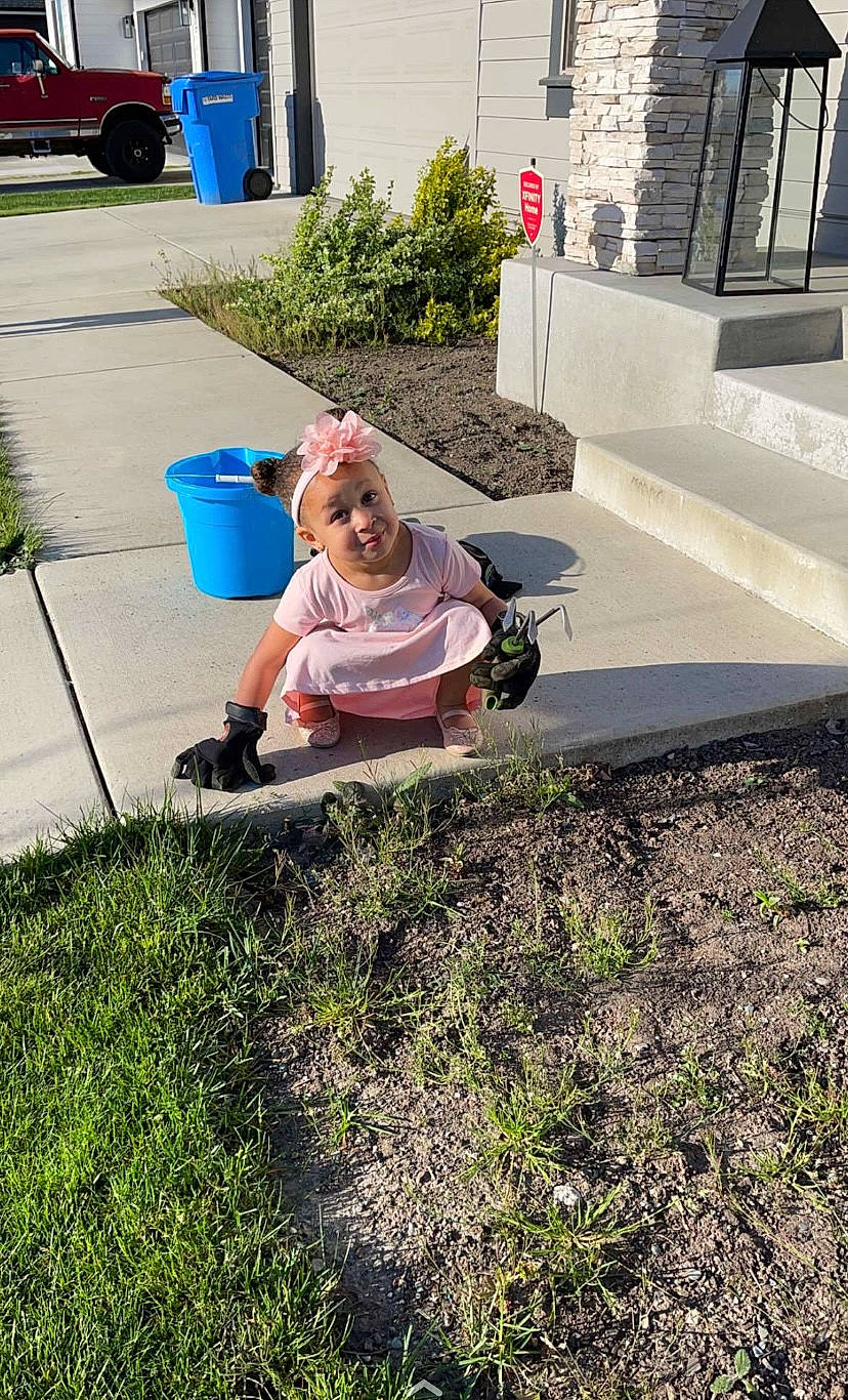 Zamora is registered to the contest to win money with this photo: asphalt, dress, garden, grass, groundcover, hat, headwear, landscape, landscaping, lawn, leisure, people_in_nature, person, plant, public_space, recreation, road, road_surface, shrub, sidewalk