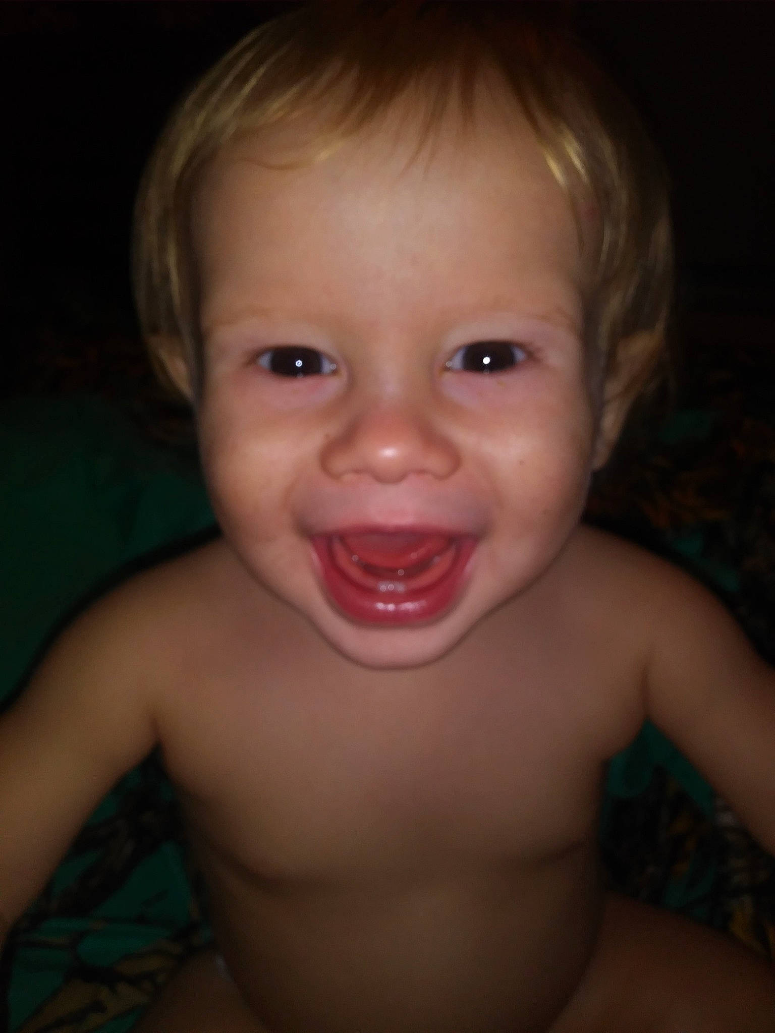 Jasper is registered to the contest to win money with this photo: boy, cheek, child, chin, close_up, emotion, eye, face, facial_expression, head, human_hair_color, infant, joy, lip, mouth, nose, person, skin, smile, toddler