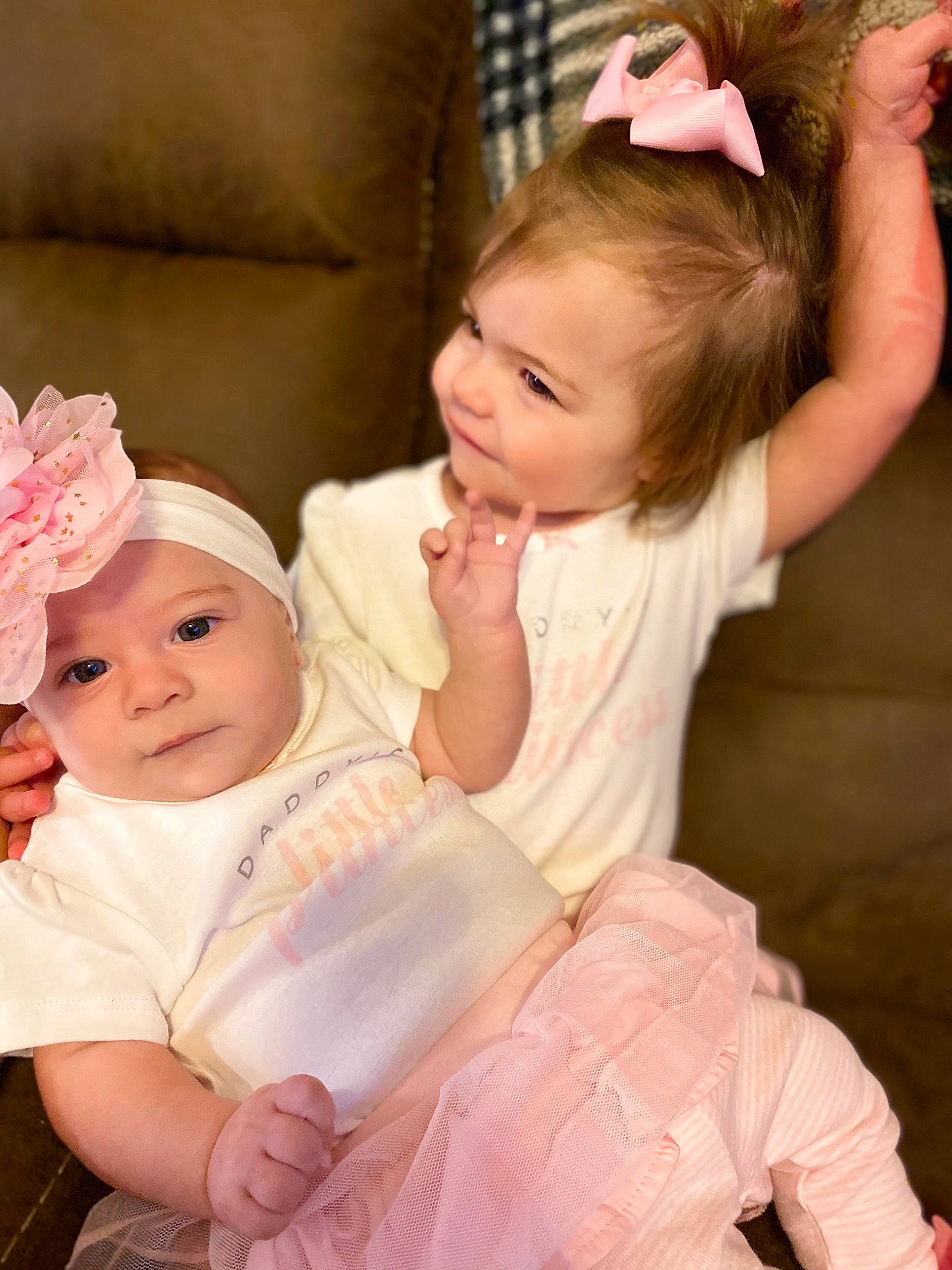 Meadow joined the competition — help win amazing prizes! baby, baby_toddler_clothing, cheek, comfort, eye, face, facial_expression, finger, fun, gesture, happy, head, headwear, iris, lip, mammal, mouth, person, pink, skin