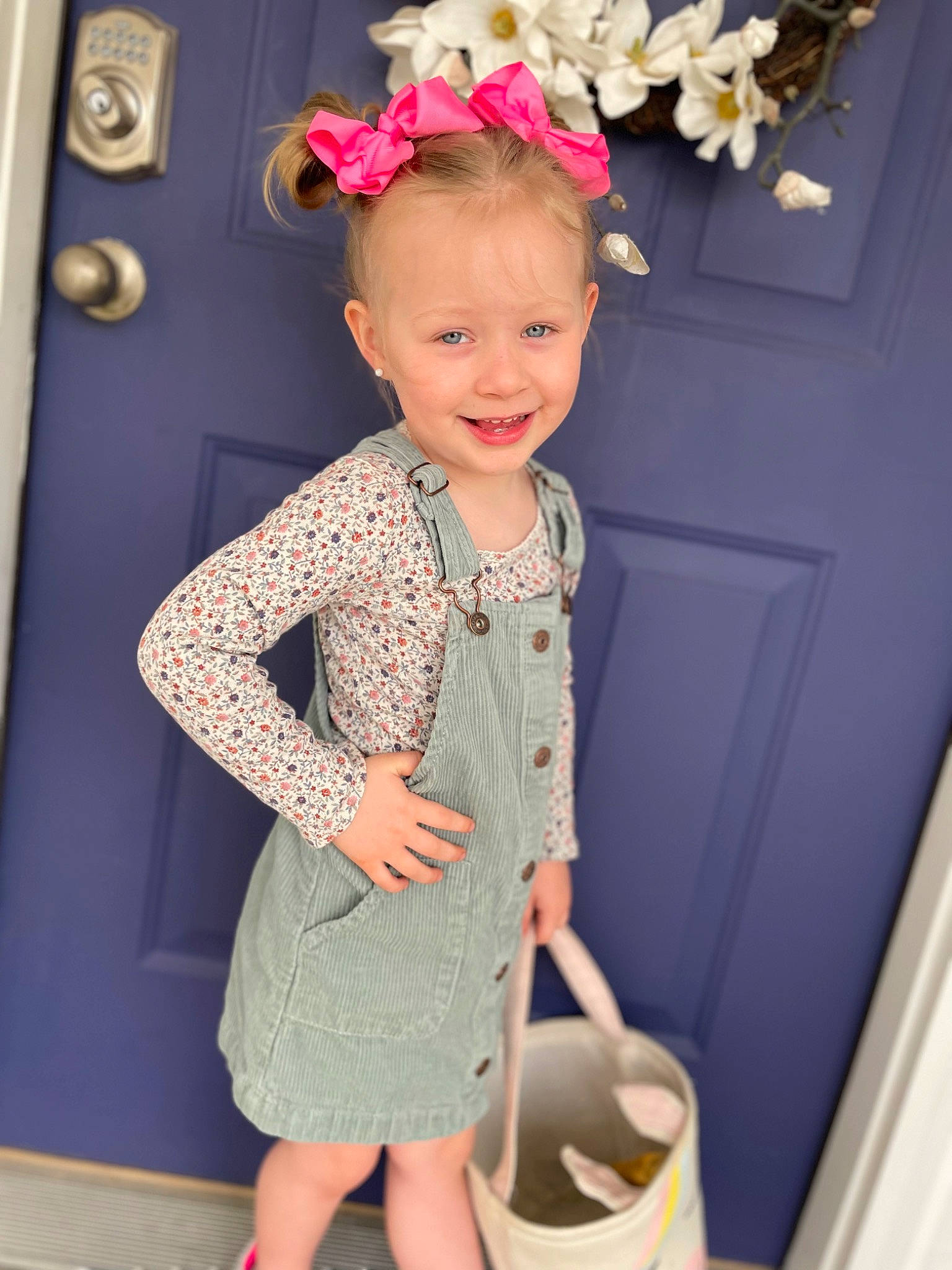 Kaydence is registered to the contest to win money with this photo: baby_toddler_clothing, blond, child, clothing, day_dress, event, face, fashion_design, flower, happy, headband, headpiece, jewellery, joy, magenta, neck, pattern, person, pink, sleeve