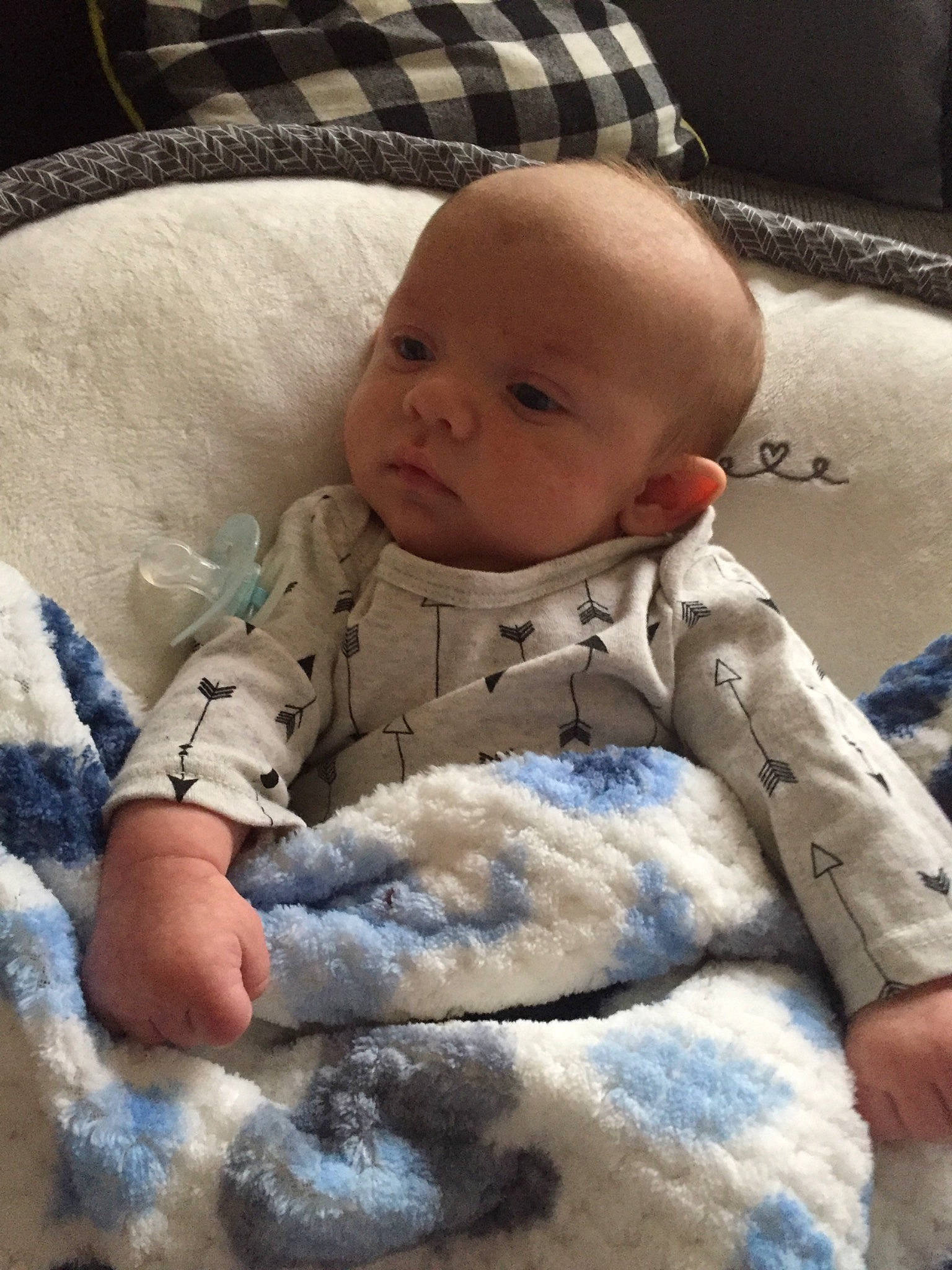 Cayson joined the competition — help win amazing prizes! baby, cheek, child, eye, face, head, person, play, sitting, skin, toddler