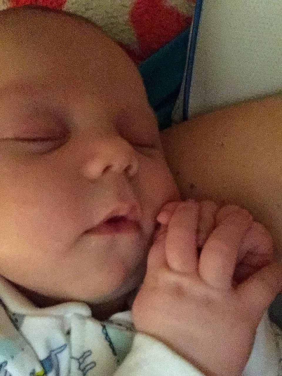 Brennen is registered to the contest to win money with this photo: baby, birth, cheek, child, close_up, eye, eyebrow, face, finger, forehead, hand, head, lip, mouth, nap, nose, person, skin, sleep, thumb