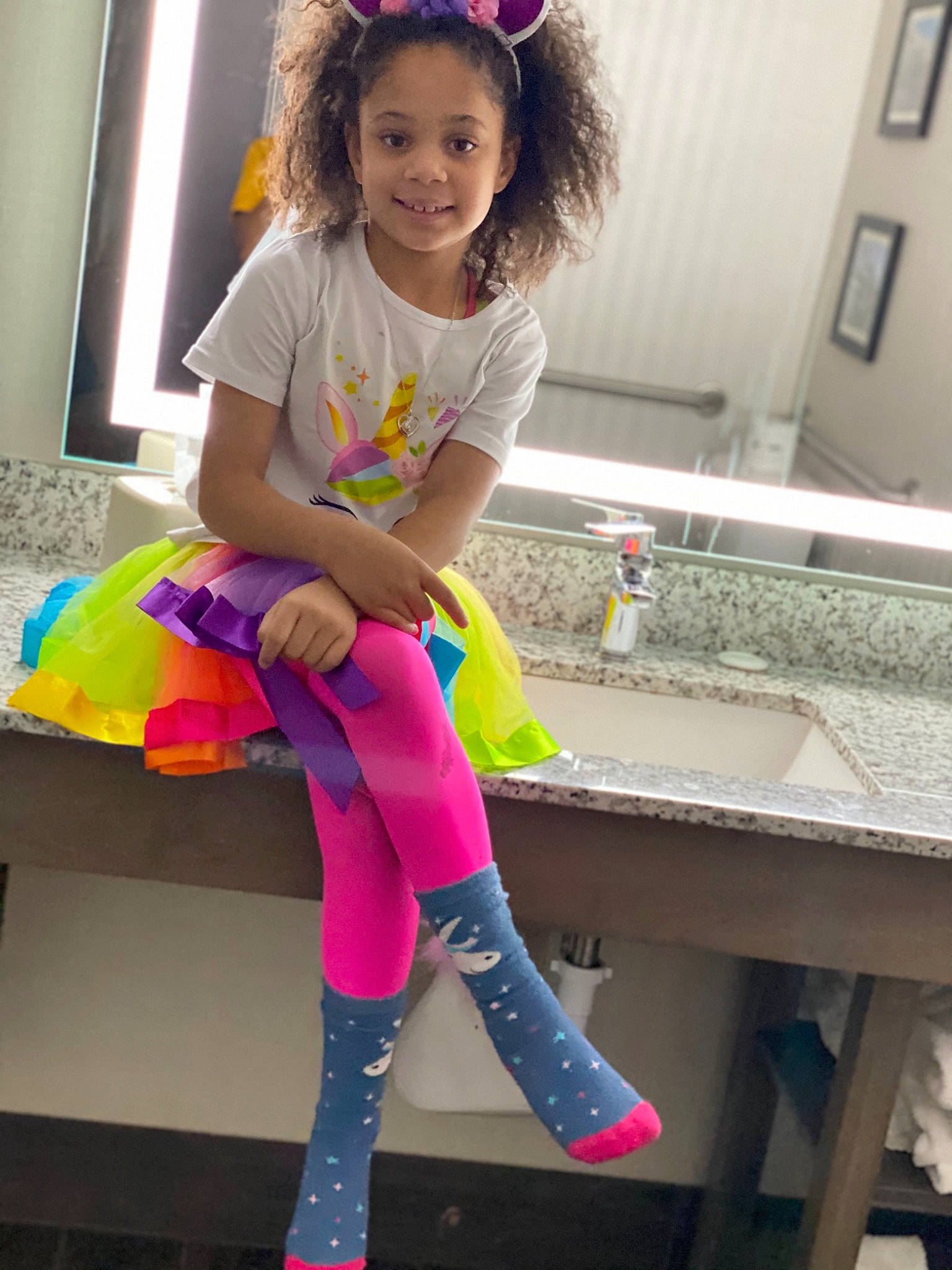 Farrah joined the competition — help win amazing prizes! child, child_model, costume, fashion_design, joy, knee, leg, leggings, person, pink, play, style, thigh, tights, toddler