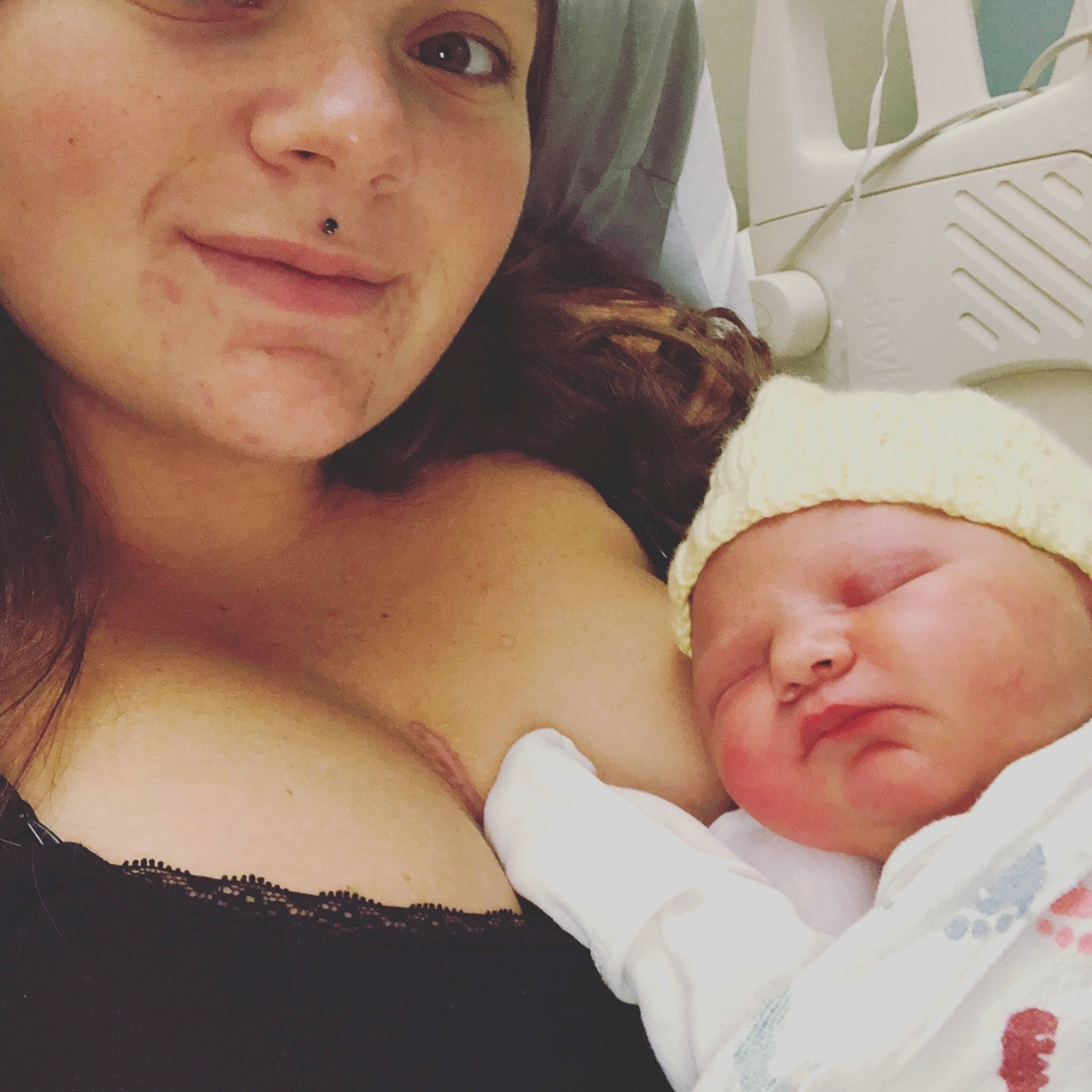 Karisma is registered to the contest to win money with this photo: baby, baby_sleeping, beauty, birth, cheek, child, electronic_device, eye, face, happy, head, headwear, lip, love, mother, nose, person, photography, selfie, skin