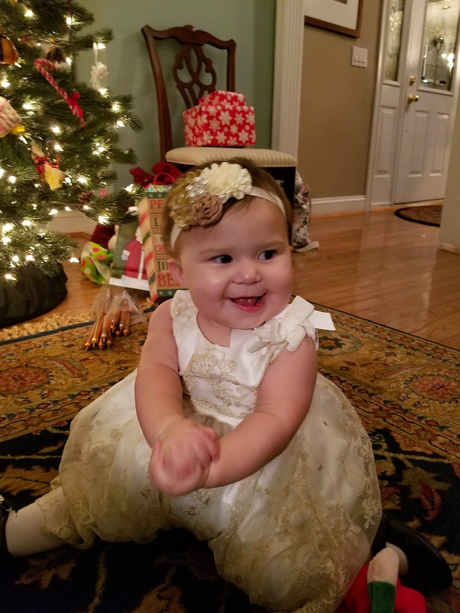 Akira joined the competition — help win amazing prizes! baby, child, christmas, dress, joy, person, smile, toddler