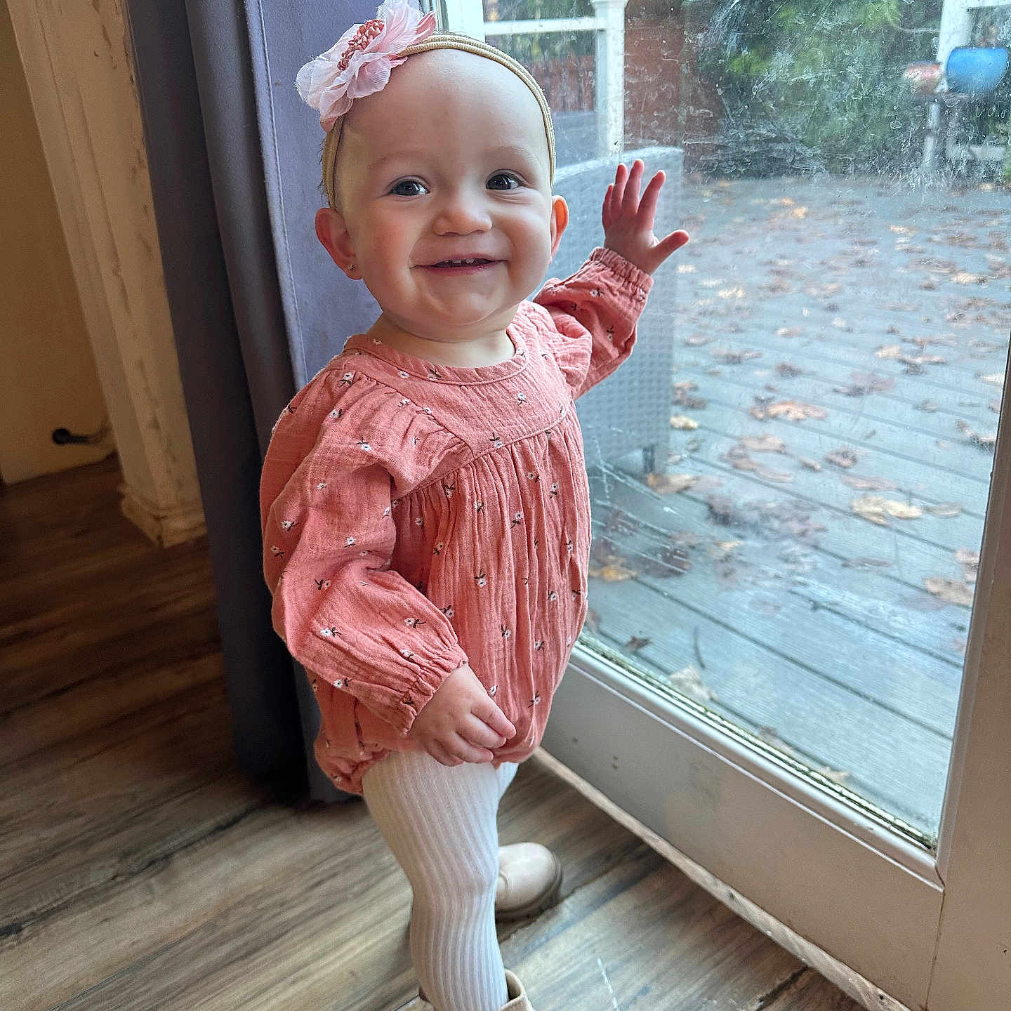 Paityn joined the competition — help win amazing prizes! baby, clothing, dress, face, footwear, happy, hardwood, head, indoors, interiordesign, pants, person, photography, portrait, shoe, sitting, smile, window, windowsill, wood