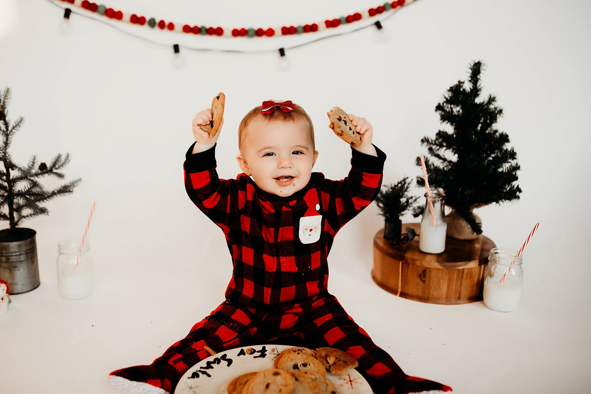 Emmalynn joined the competition — help win amazing prizes! baby, child, christmas, christmas_decoration, christmas_eve, christmas_ornament, christmas_tree, happy, holiday, person, photography, red, smile, toddler