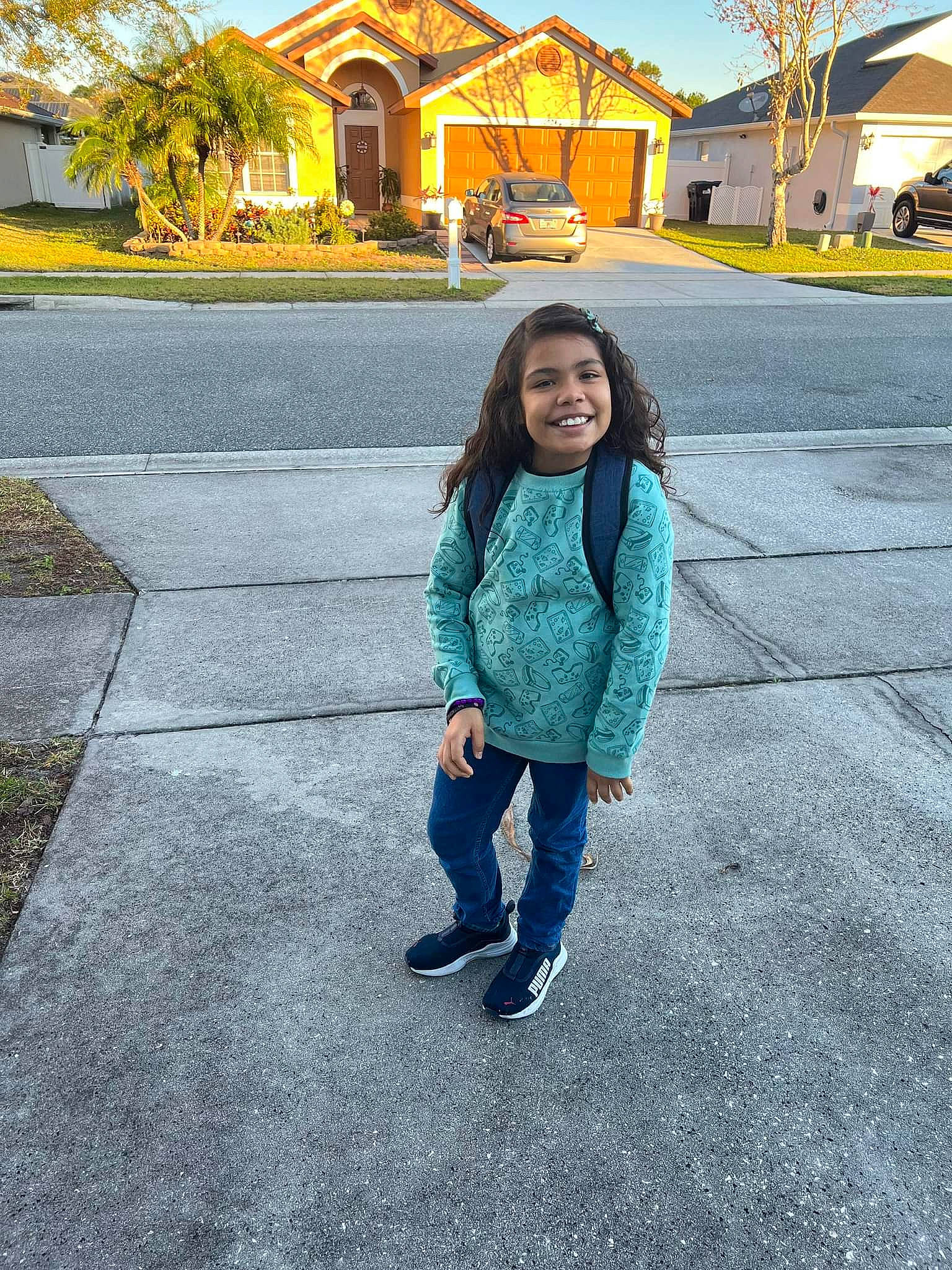 Marcella joined the competition — help win amazing prizes! asphalt, cool, denim, electric_blue, fun, grass, happy, joy, leaf, leisure, morning, person, plant, public_space, road_surface, sidewalk, sky, smile, tints_and_shades, travel