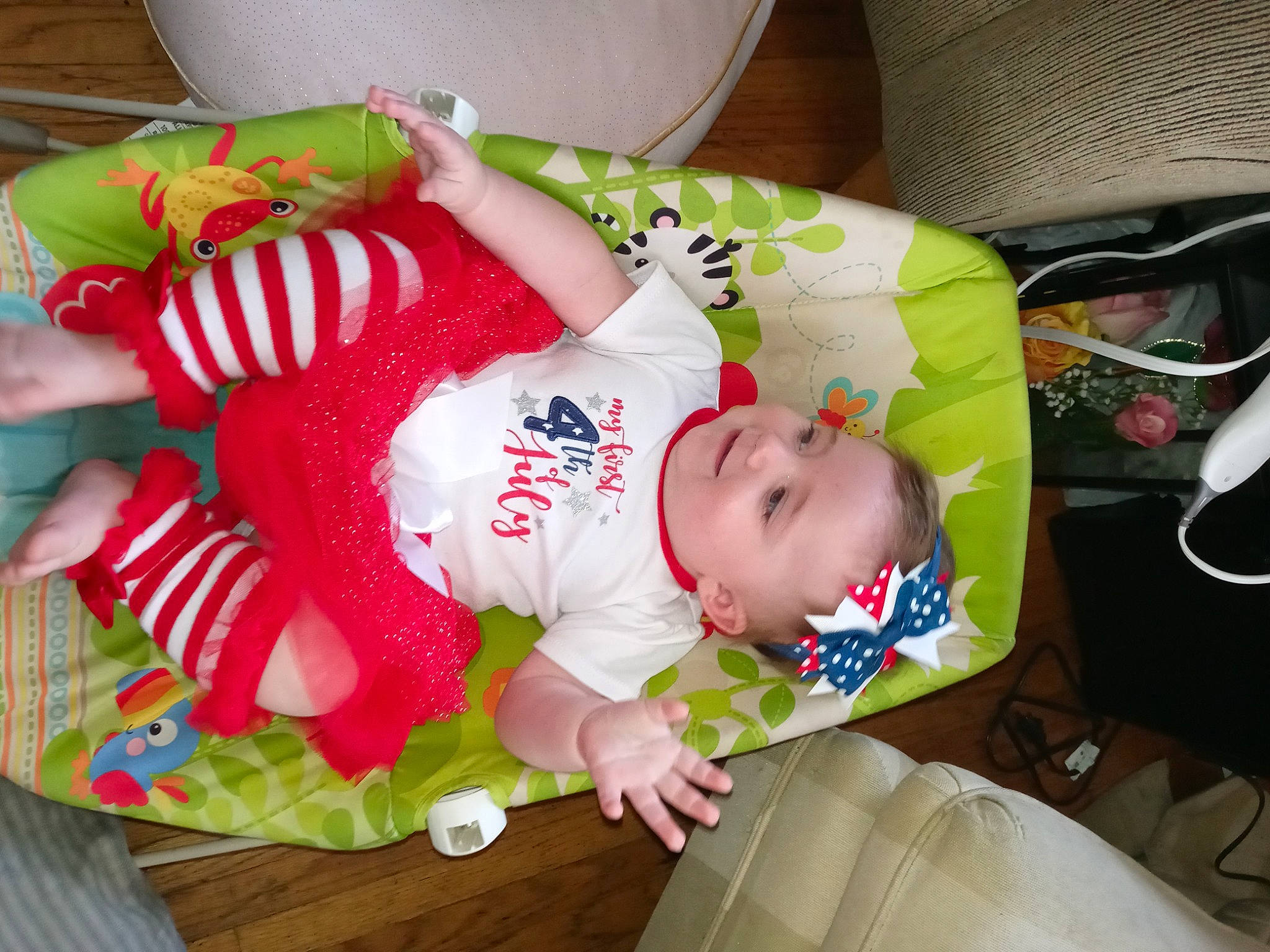 Temperence joined the competition — help win amazing prizes! baby, baby_products, baby_toddler_clothing, carmine, child, christmas_eve, comfort, event, holiday, lap, pattern, person, room, sitting, sleeve, smile, sock, toddler