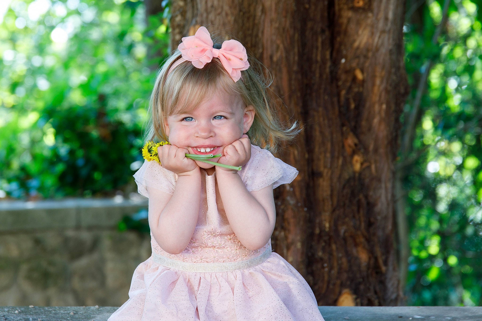 Maïlys participe au concours pour gagner de l'argent avec cette photo : beauty, botany, child, child_model, dress, eye, face, hair_accessory, happy, head, joy, person, photograph, photography, pink, plant, portrait, skin, smile, spring