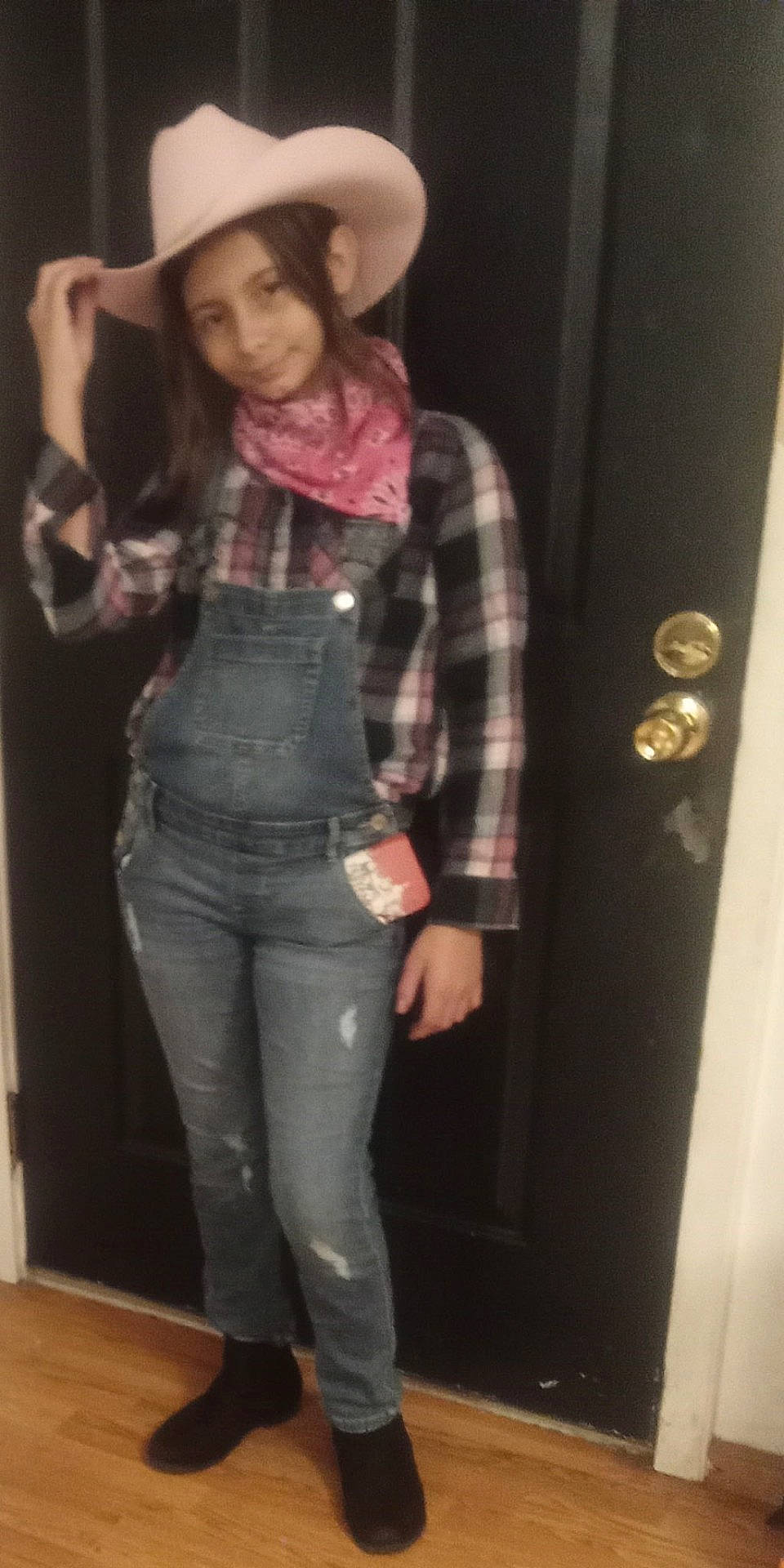 Caroline joined the competition — help win amazing prizes! adult, clothing, coat, cowboyhat, electricaldevice, face, female, footwear, hat, head, jeans, pants, person, photography, portrait, scarf, shoe, sunhat, switch, woman