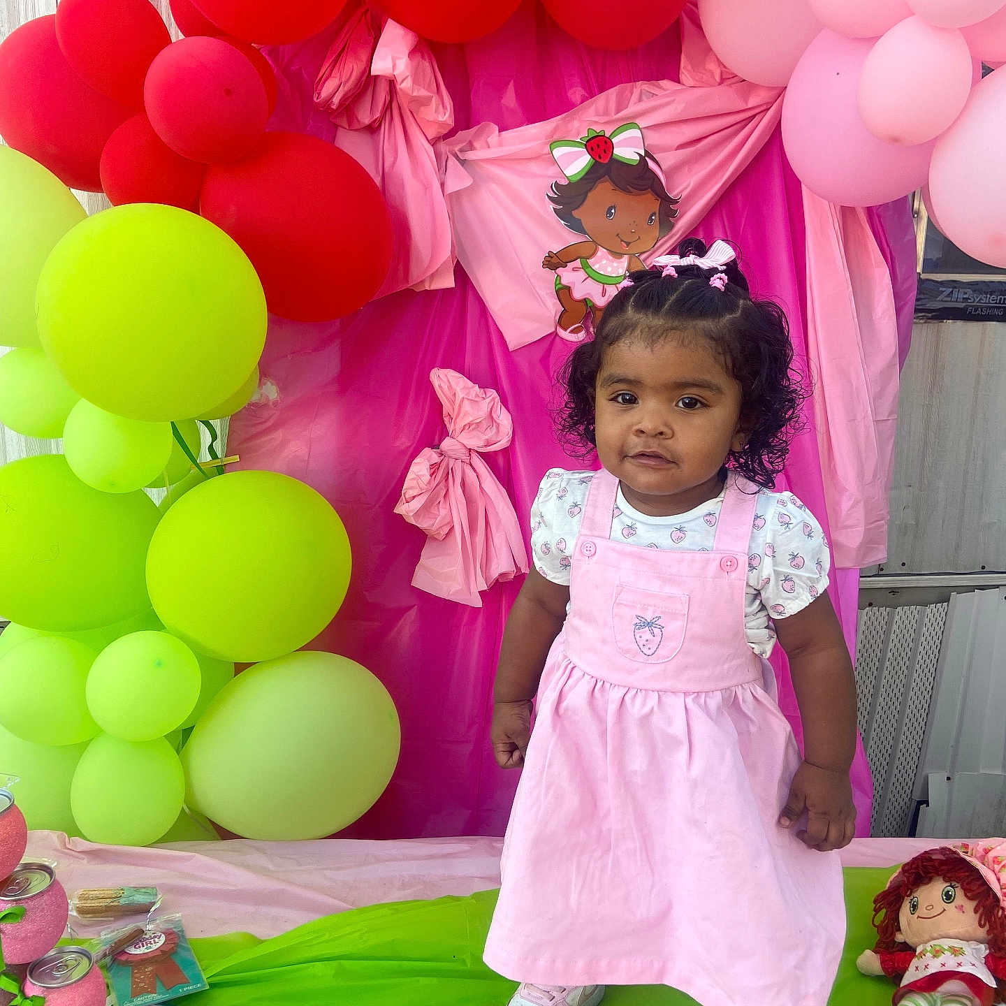 Dayani is registered to the contest to win money with this photo: accessories, baby, balloon, child, clothing, dress, face, female, footwear, fun, girl, hat, head, party, people, person, photography, portrait, purple, shoe