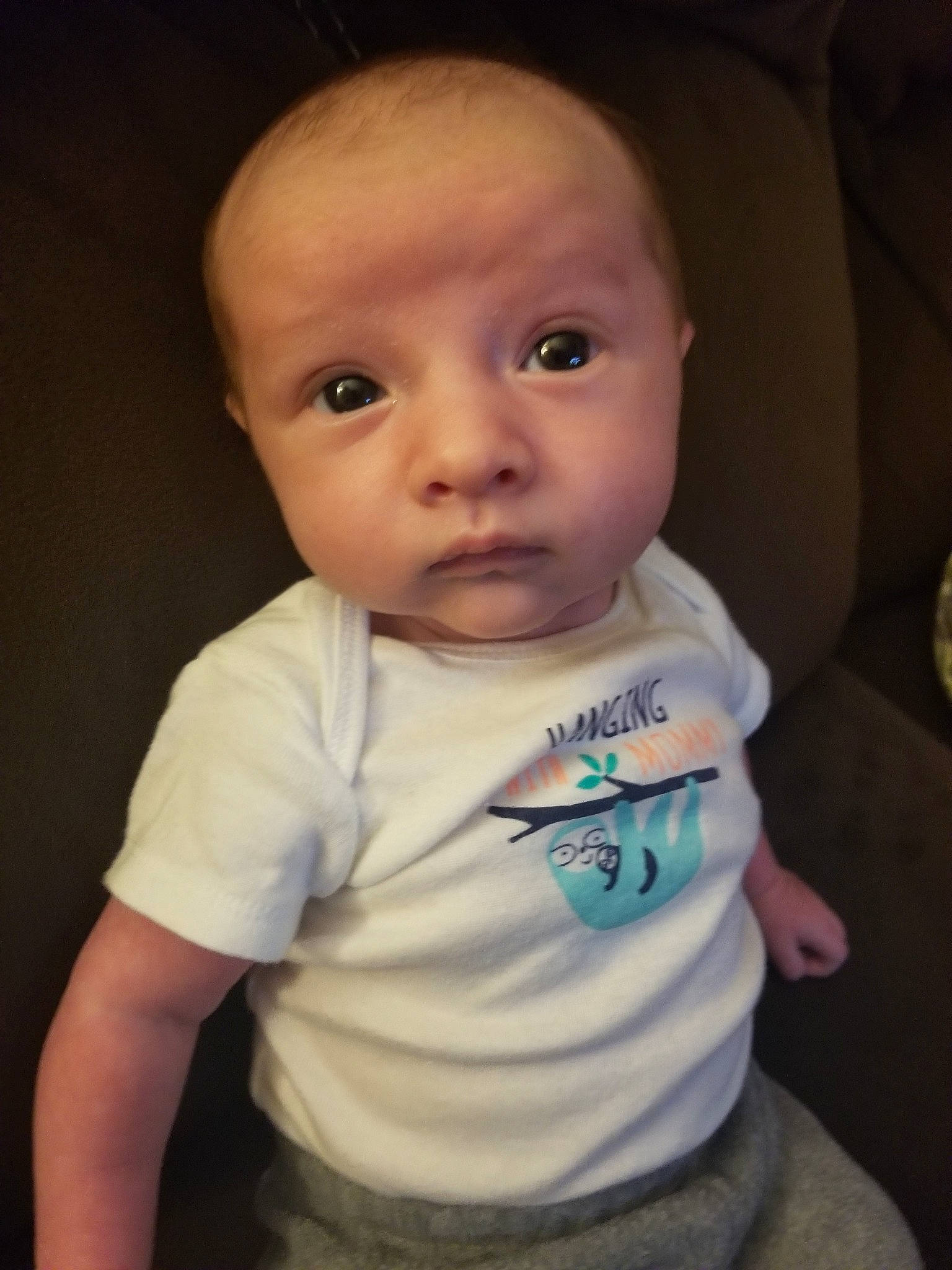 Elias joined the competition — help win amazing prizes! baby, cheek, child, chin, eye, face, forehead, head, iris, lip, mouth, neck, nose, people, person, skin, sleeve, smile, t_shirt, toddler