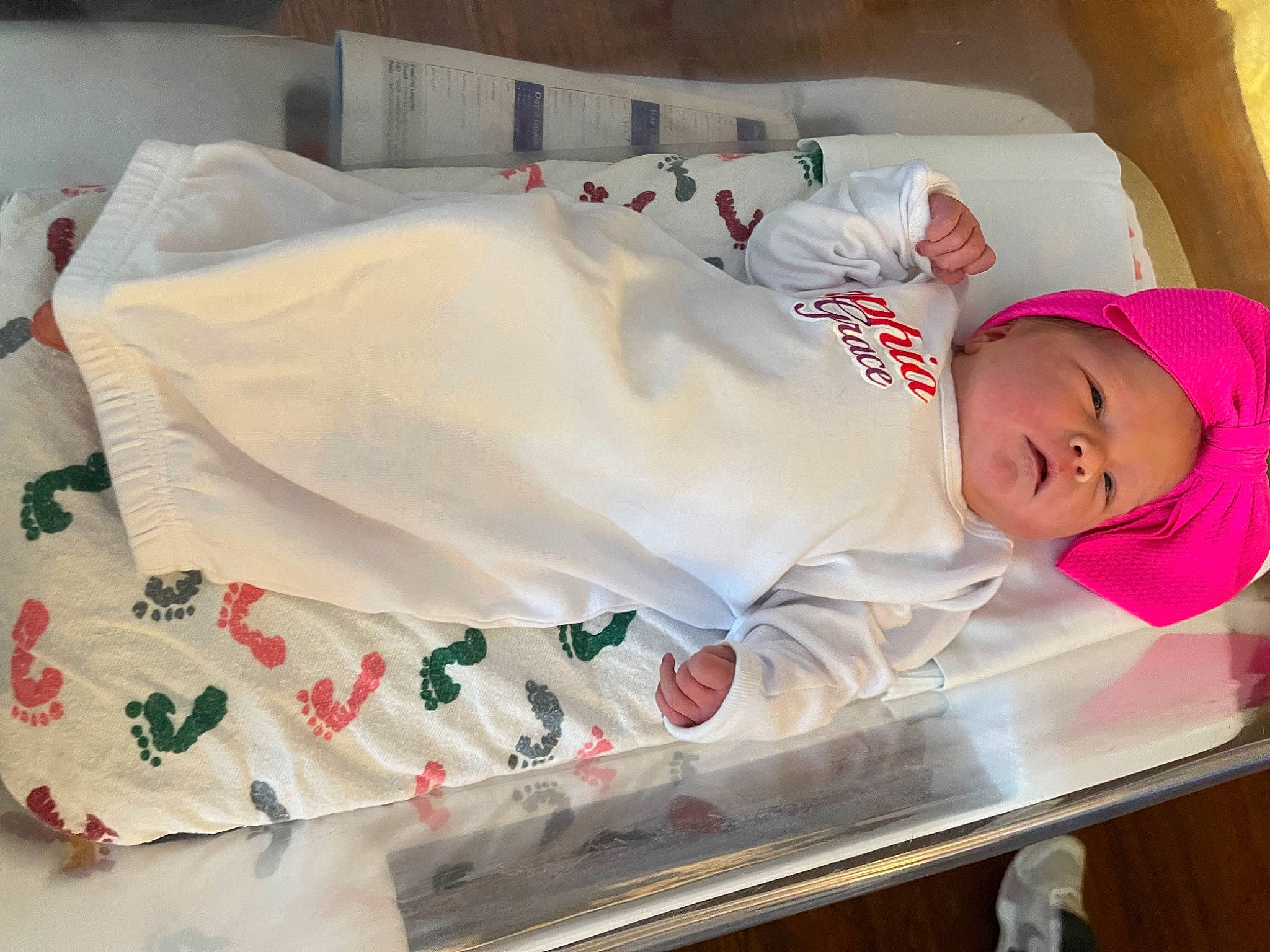 Sophia is registered to the contest to win money with this photo: baby, baby_products, baby_safety, baby_sleeping, baby_toddler_clothing, bed, bed_sheet, bedding, blanket, child, comfort, event, hat, linens, pattern, person, product, room, sleeve, textile