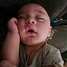 Raiden is registered to the contest to win money with this photo: arm, baby, child, clothing, couch, cozy, expression, face, hand, indoors, infant, mouth_open, nap, peaceful, portrait, relaxation, resting, skin, sleeping, young