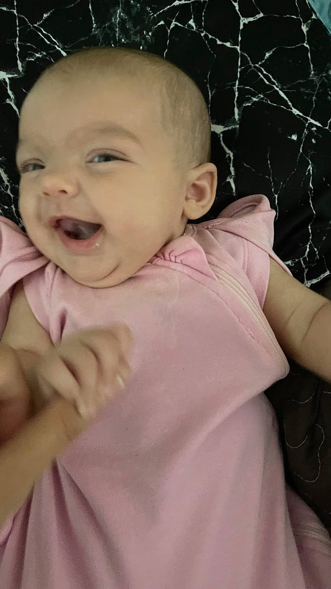 Mallory joined the competition — help win amazing prizes! baby, baby_laughing, baby_toddler_clothing, blond, cheek, comfort, eyebrow, flash_photography, gesture, grass, happy, iris, lip, neck, nose, person, pink, skin, sleeve, smile