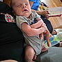 Asher joined the competition — help win amazing prizes! baby, bottle, care, casual_clothing, comfort, family, floor, food, fork, hand, indoor, infant, onesie, person, plate, relaxed, rest, seated, sleeping, wooden_floor