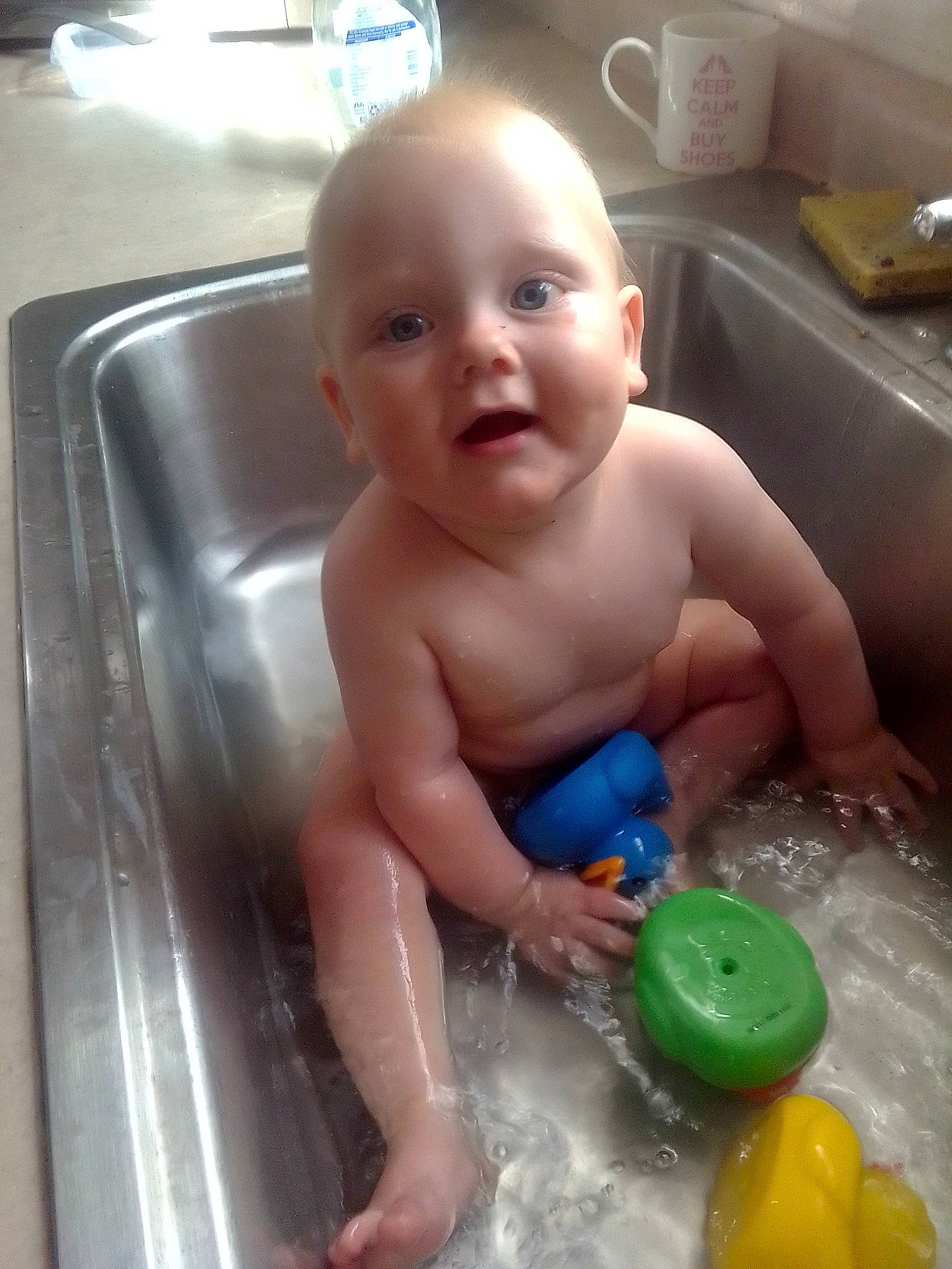 Jeffrey joined the competition — help win amazing prizes! baby, baby_bathing, bath_toy, bathing, bathroom, bathtub, chest, child, fluid, foam, fun, houseplant, leisure, liquid, person, personal_care, play, plumbing, thumb, toddler