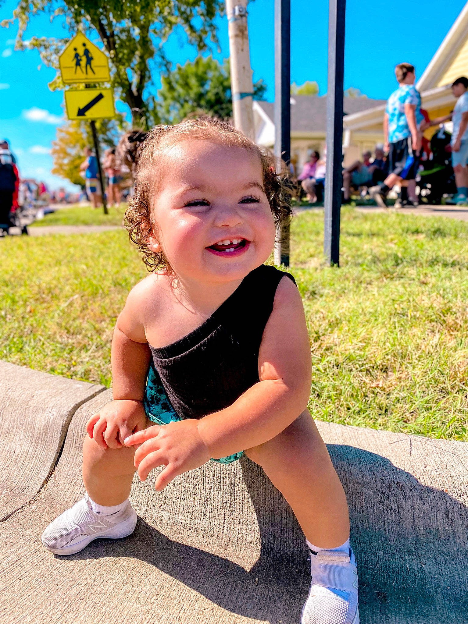 Laynee joined the competition — help win amazing prizes! baby, baby_toddler_clothing, child, event, fun, grass, happy, human_leg, joy, leisure, people_in_nature, person, playground, recreation, shorts, sky, smile, summer, t_shirt, thigh