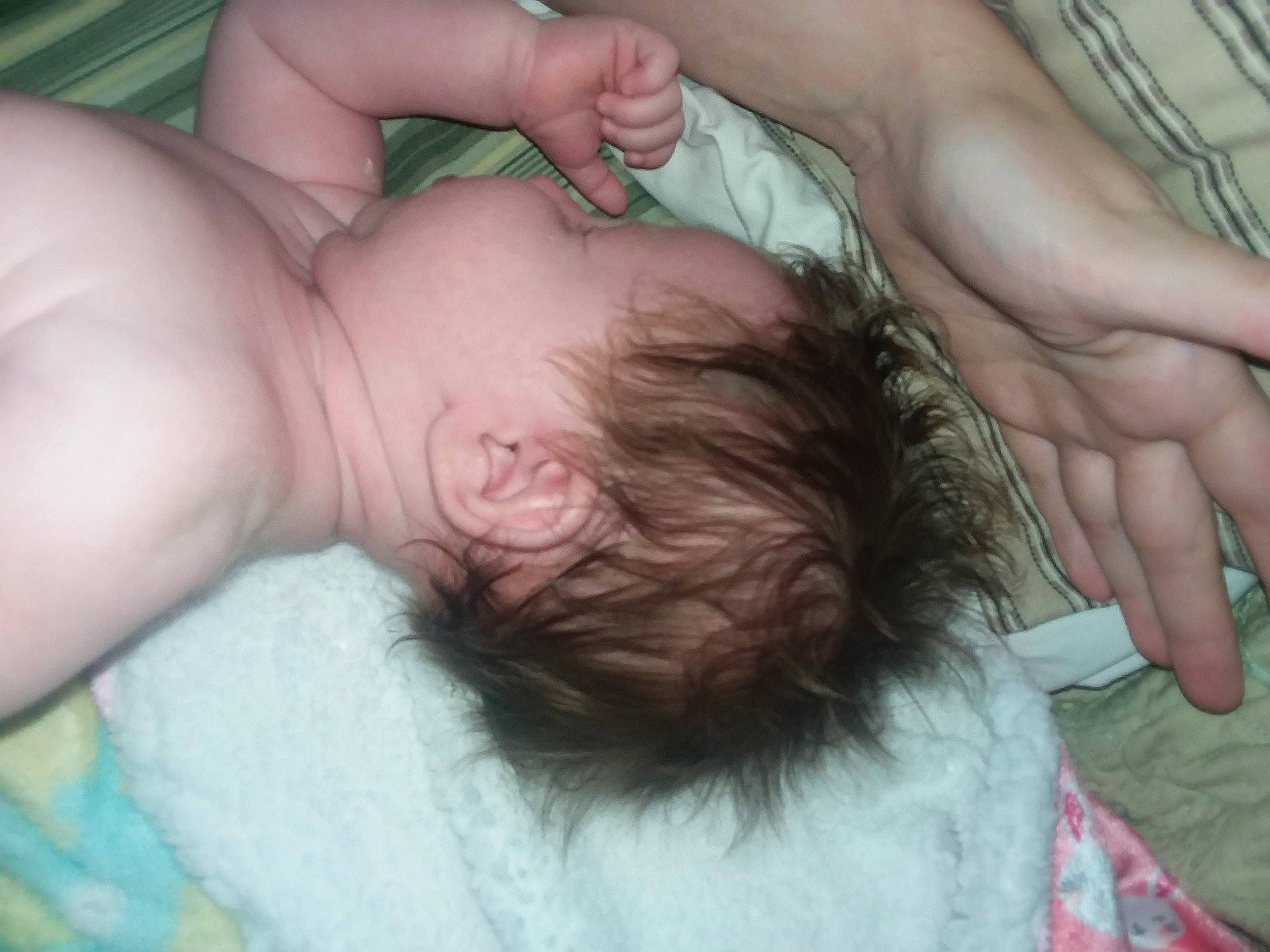 Abrielle is registered to the contest to win money with this photo: baby, birth, cheek, chest, child, eye, face, finger, flesh, hair, hand, head, lip, mouth, muscle, neck, nose, person, skin, sleep