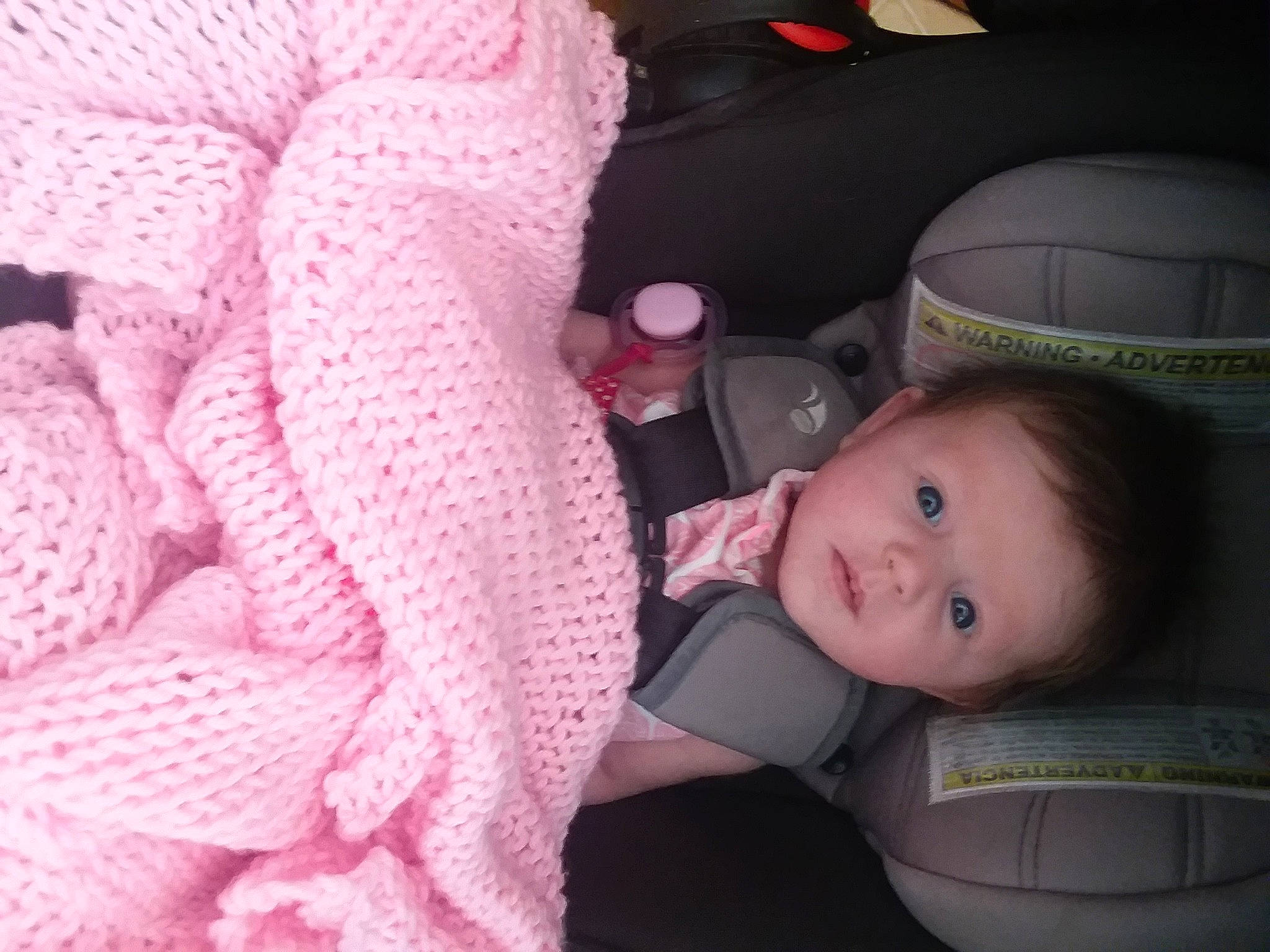 Abrielle joined the competition — help win amazing prizes! baby, baby_products, beauty, cheek, child, crochet, knitting, nose, person, pink, product, skin, textile, toddler, wool