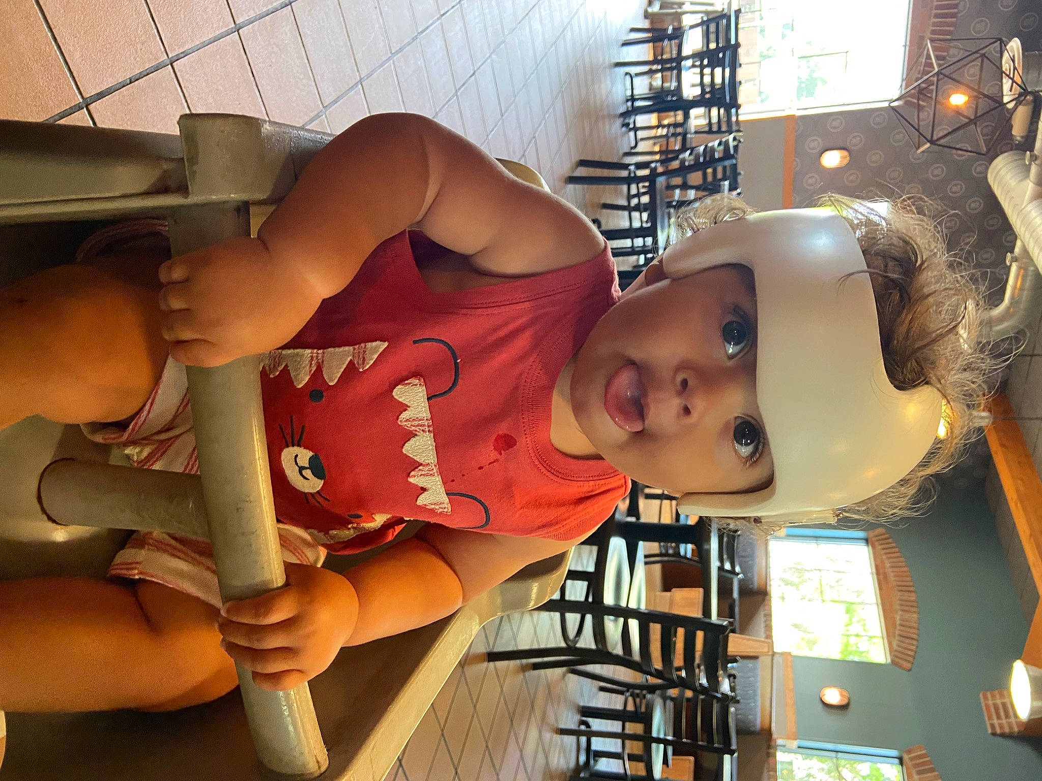 Reece joined the competition — help win amazing prizes! abdomen, art, chest, child, elbow, flesh, fun, hat, headwear, human_leg, knee, metal, person, room, shorts, t_shirt, thigh, thumb, toddler, vacation