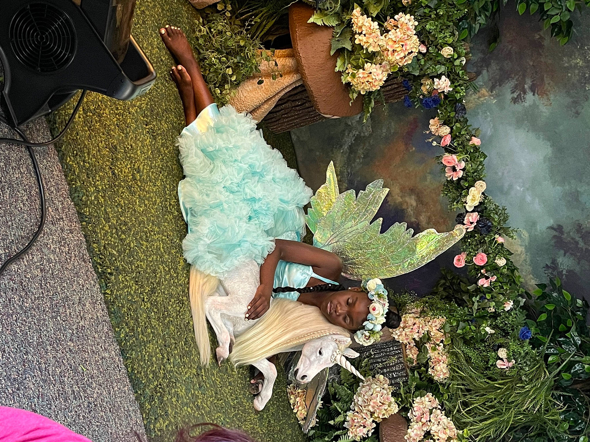 Dynese is registered to the contest to win money with this photo: art, conifer, cut_flowers, fictional_character, flooring, floral_design, flowering_plant, garden, grass, headwear, mechanical_fan, painting, pattern, people_in_nature, person, petal, plant, shrub, tints_and_shades, tree