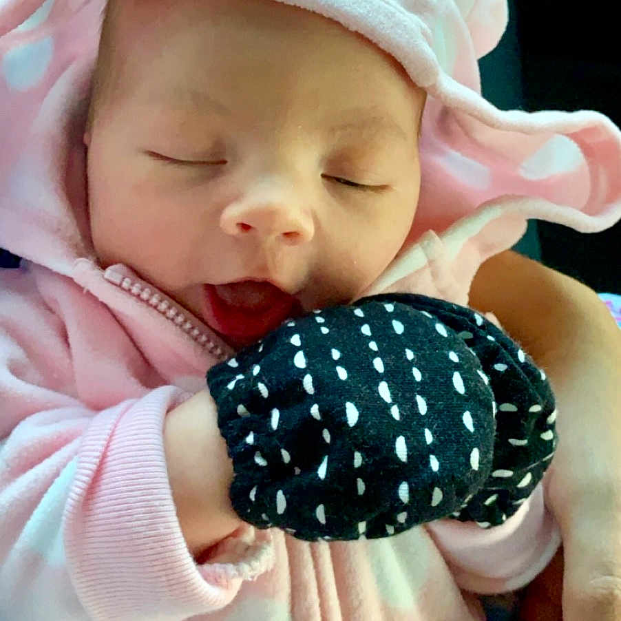 Minnie joined the competition — help win amazing prizes! baby, bonnet, child, headgear, pattern, toddler