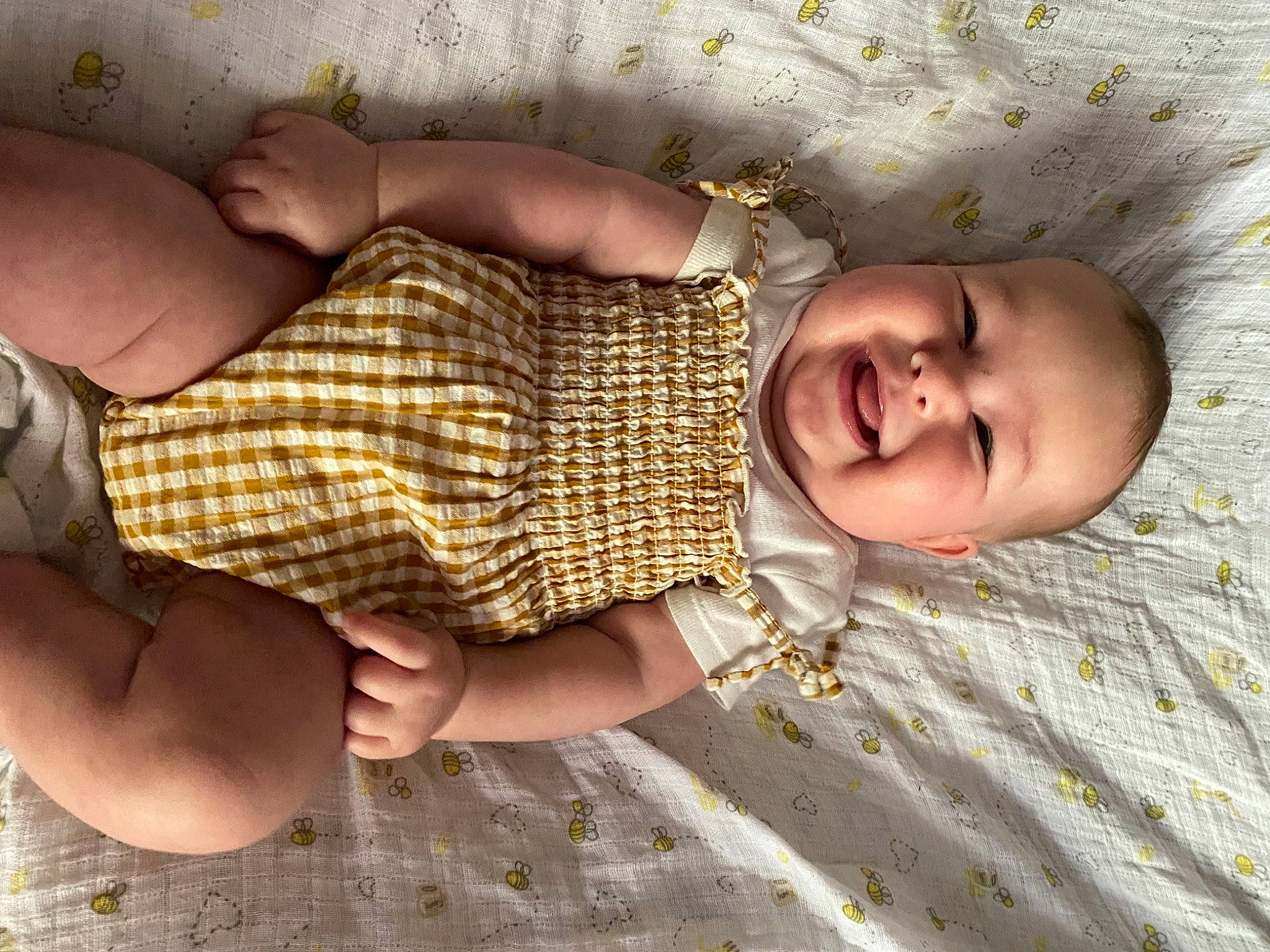 Alena joined the competition — help win amazing prizes! baby, baby_toddler_clothing, comfort, eye, finger, fun, gesture, grass, happy, human_body, mouth, people_in_nature, person, sand, skin, smile, thigh, thumb, toddler, water