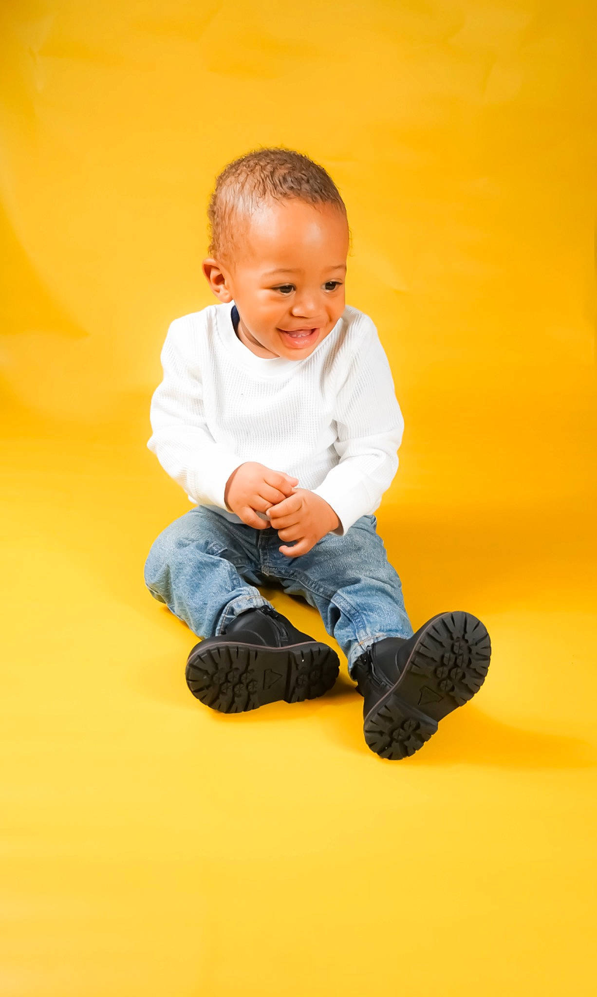 Ayaan joined the competition — help win amazing prizes! baby, child, joy, person, photography, play, sitting, toddler, yellow