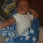 Amirion joined the competition — help win amazing prizes! baby, sleeping, blanket, blue, white, snowflake_pattern, couch, arm, relaxed, child, infant, cozy, comfort, indoors, clothing, peaceful, person, rest, nap, home