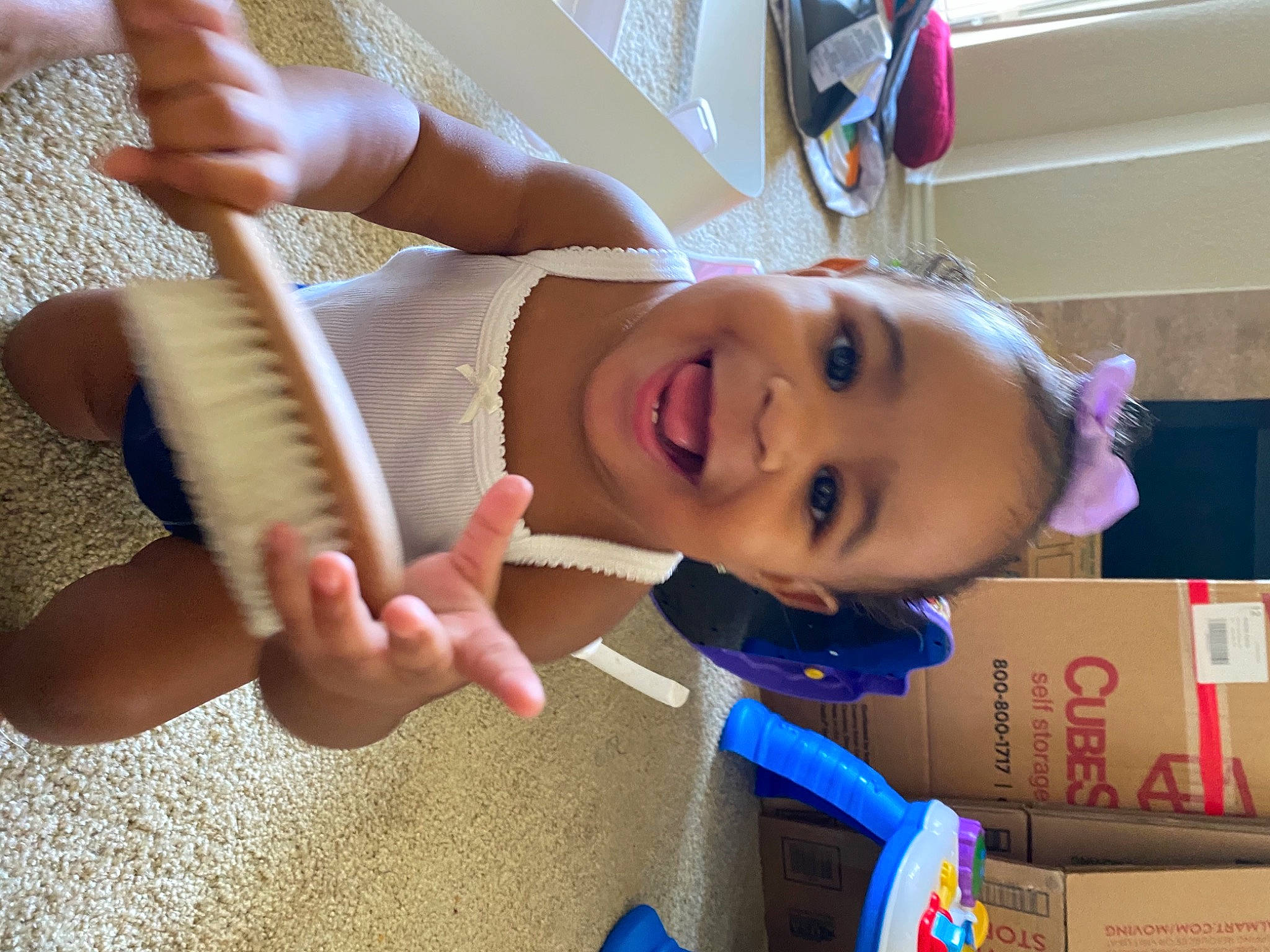 Anyla joined the competition — help win amazing prizes! baby, chair, child, eyelash, facial_expression, finger, foot, fun, gesture, hand, happy, human_body, joy, nail, nose, person, skin, smile, tableware, thumb