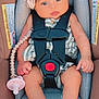 baby, car, car_interior, carseat, clothing, couch, cushion, doll, dress, face, furniture, glove, head, homedecor, person, photography, portrait, toy, transportation, vehicle