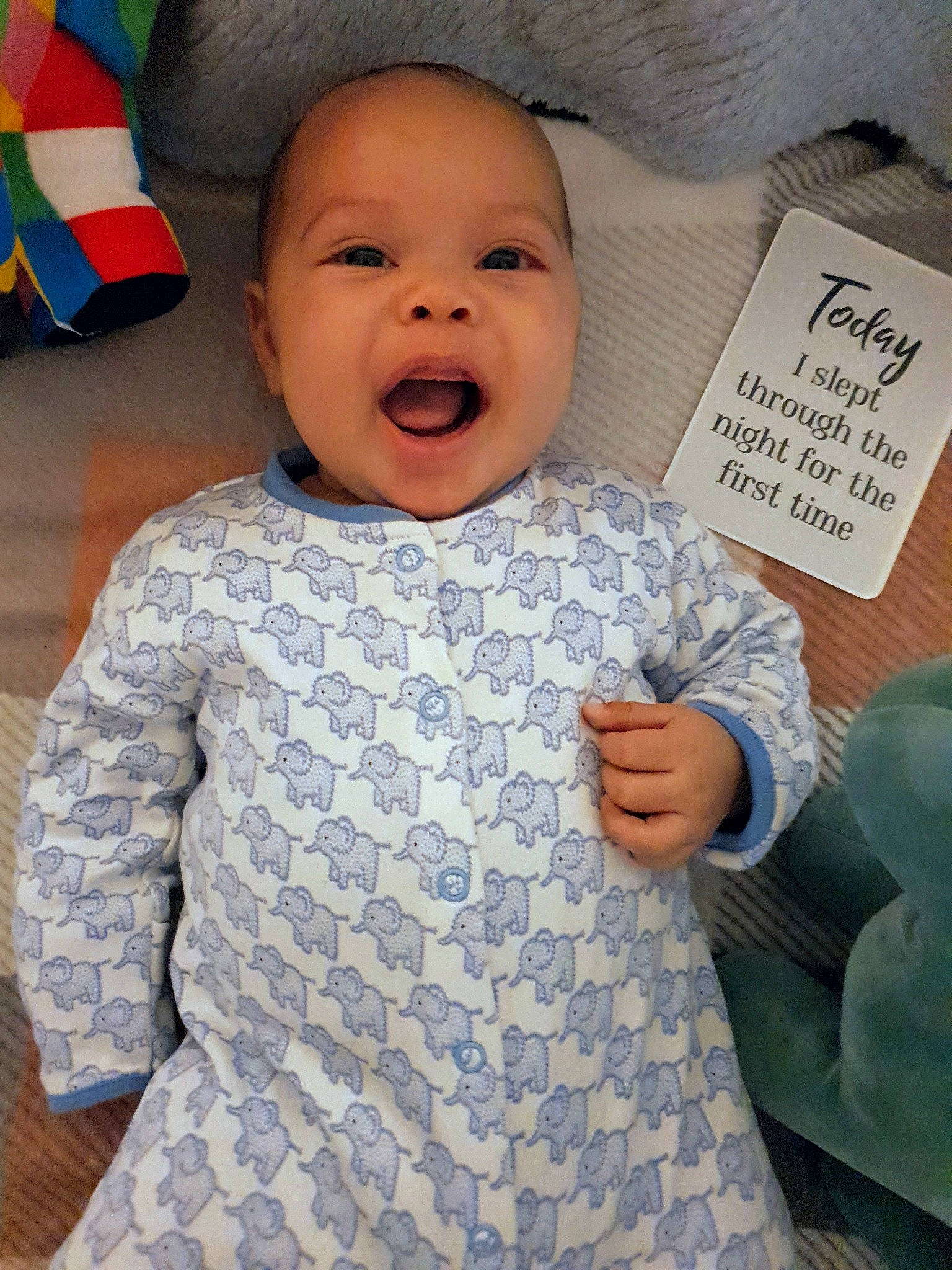 Kendrick joined the competition — help win amazing prizes! baby, baby_toddler_clothing, cheek, child, clothing, cool, eye, facial_expression, finger, gesture, happy, head, lip, nose, outerwear, person, skin, sleeve, smile, textile