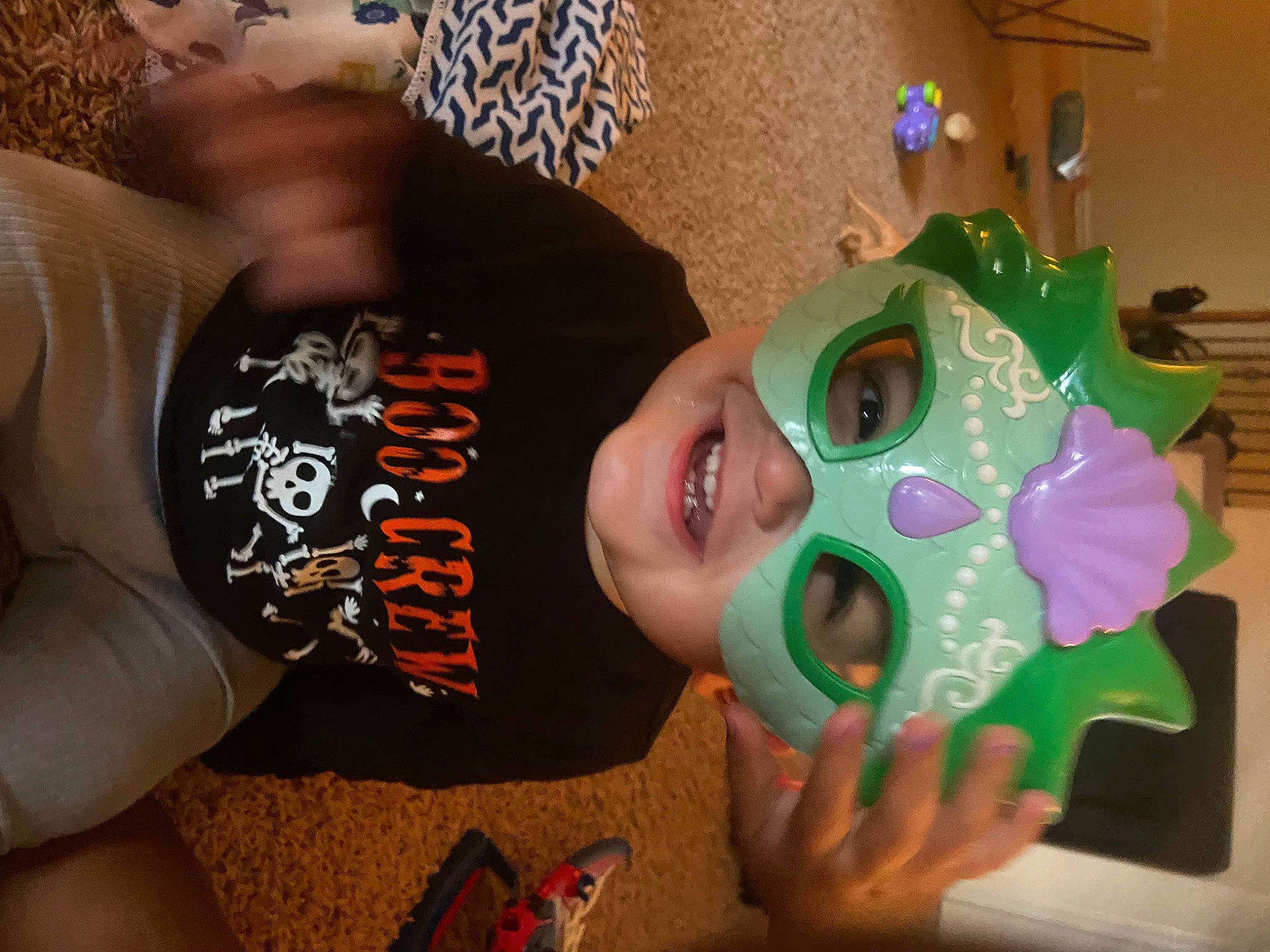 Atticus joined the competition — help win amazing prizes! baby, baby_toddler_clothing, carmine, child, event, finger, fun, happy, hat, head, headwear, party, person, personal_protective_equipment, plastic, play, room, sleeve, t_shirt, toddler