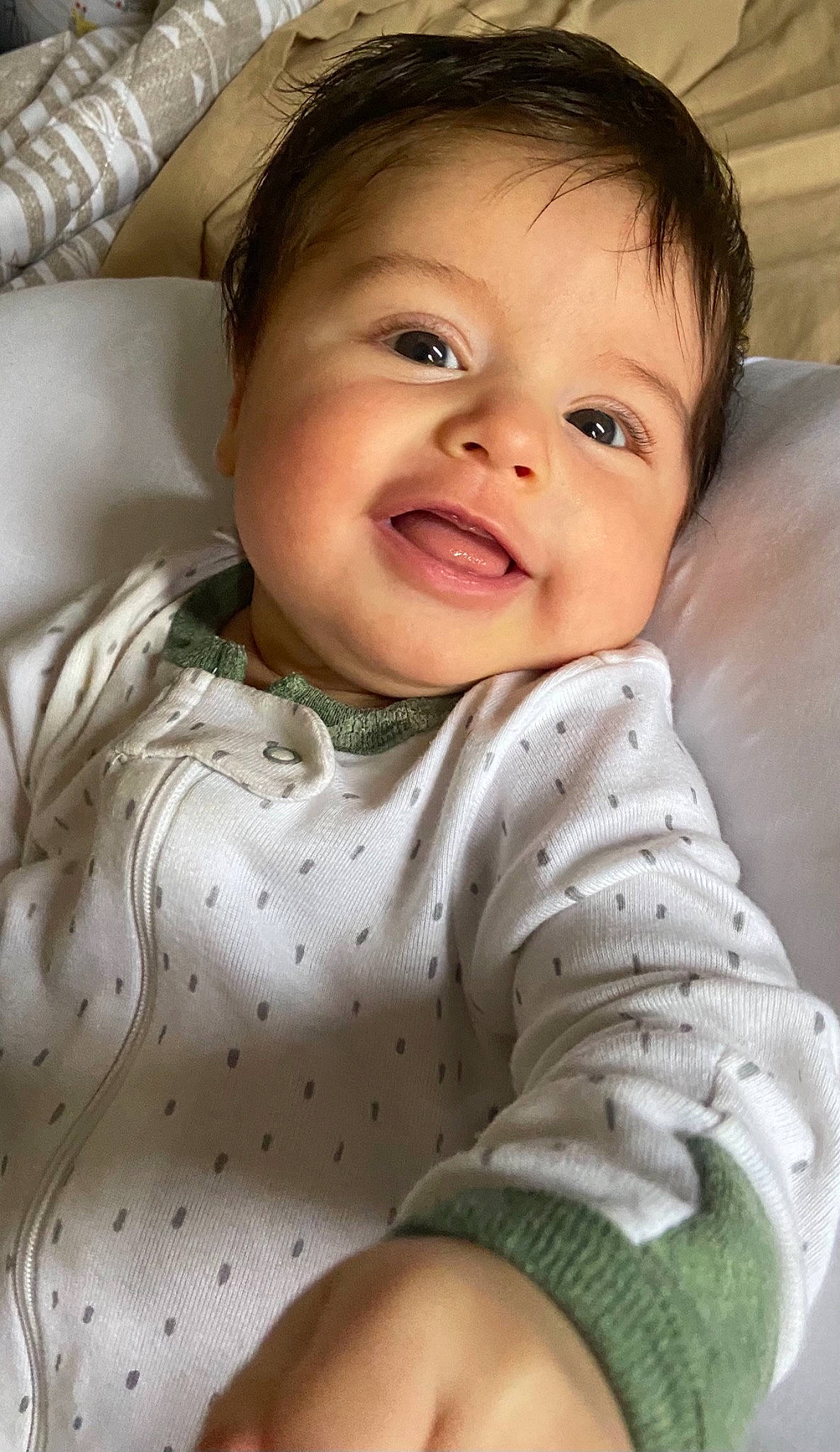 Fisher joined the competition — help win amazing prizes! arm, baby_toddler_clothing, cheek, chin, comfort, eye, eyebrow, face, head, human_body, lip, mouth, neck, nose, organ, person, skin, sleeve, smile, textile