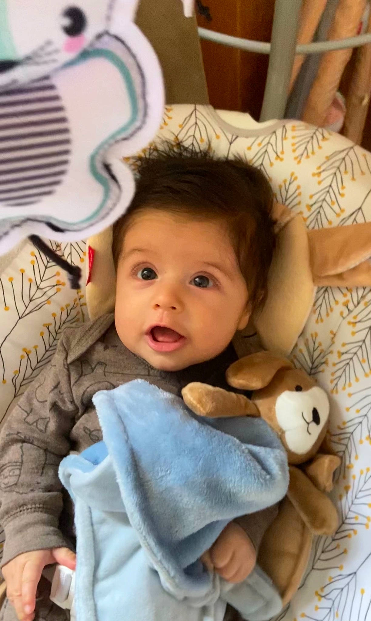 Fisher joined the competition — help win amazing prizes! baby, cheek, comfort, eye, facial_expression, hairstyle, happy, head, headgear, mammal, mouth, nose, organ, people, person, product, skin, surprise, textile, toddler