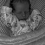 Kayden is registered to the contest to win money with this photo: baby, newborn, sleeping, pajamas, blanket, cushion, face, infant, cozy, resting, child, bedtime, monochrome, patterned, soft, peaceful, portrait, indoors, relaxed, cute