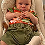 Mariano a rejoint le concours — aidez-le/la à gagner de superbes lots ! baby, cast, child, clothing, cushion, cute, expression, face, green, indoors, infant, leg_cast, orange, patterned, person, portrait, seat, sitting, sock, young