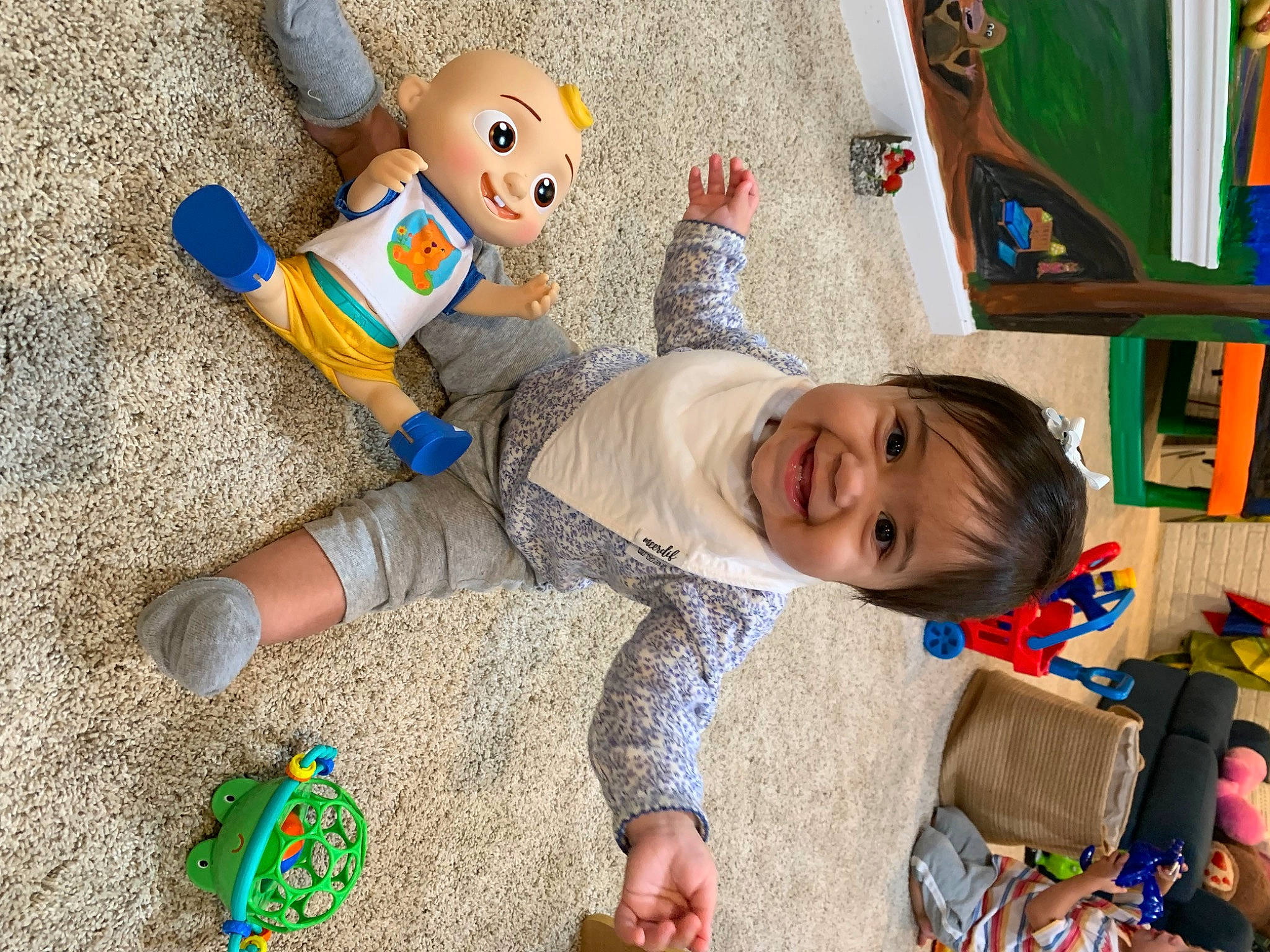 Jessica joined the competition — help win amazing prizes! art, baby_products, baby_toys, child, fun, green, happy, joy, kindergarten, leisure, person, play, product, room, smile, snapshot, stuffed_toy, textile, toddler, toy