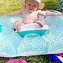 Grâce a rejoint le concours — aidez-le/la à gagner de superbes lots ! barefoot, blue_sky, child, cute, daylight, grass, greenery, happy, hat, inflatable, nature, outdoor, play, pool_float, relaxation, summer, sunny, toddler, towel, vacation