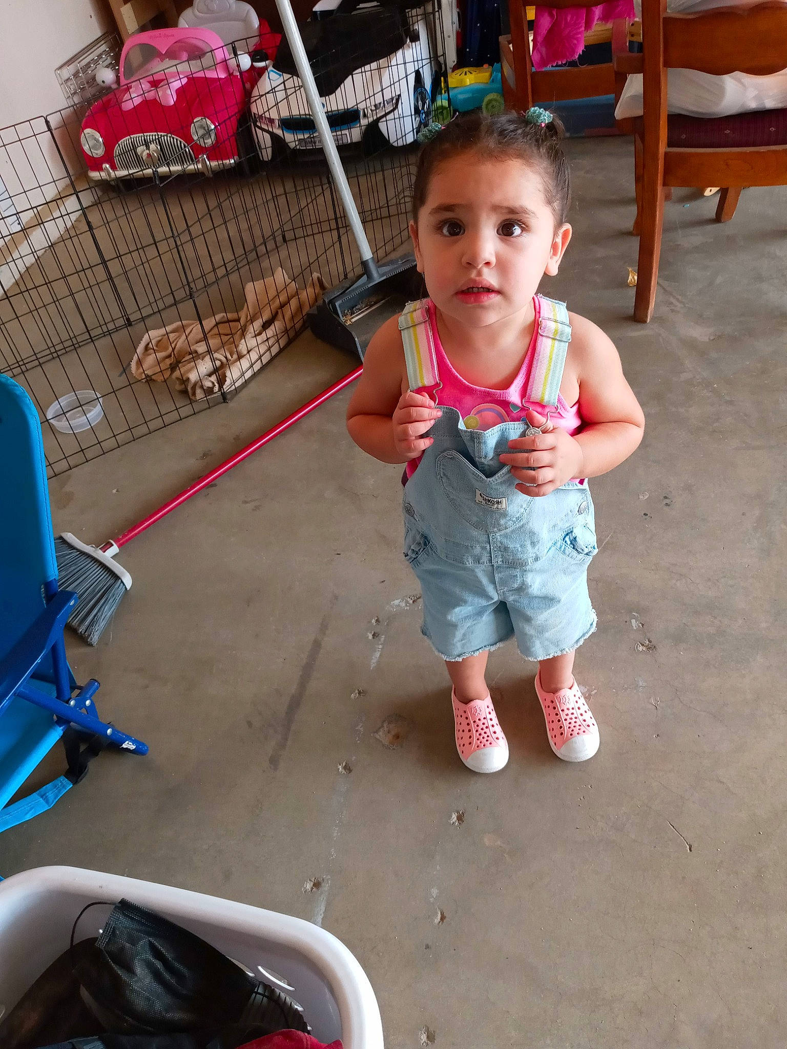 Aubriella joined the competition — help win amazing prizes! baby, baby_toddler_clothing, cart, child, foot, person, pink, play, toddler