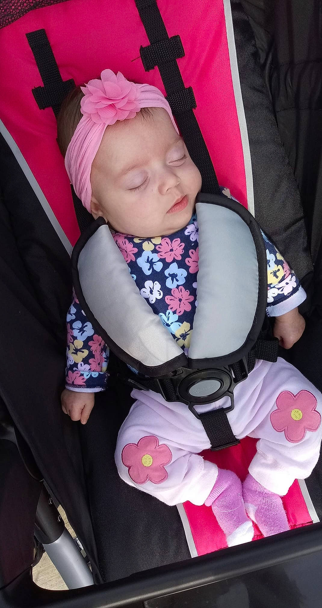 Laela joined the competition — help win amazing prizes! baby, baby_carriage, baby_products, car_seat, child, costume, hair_accessory, person, pink, product, toddler