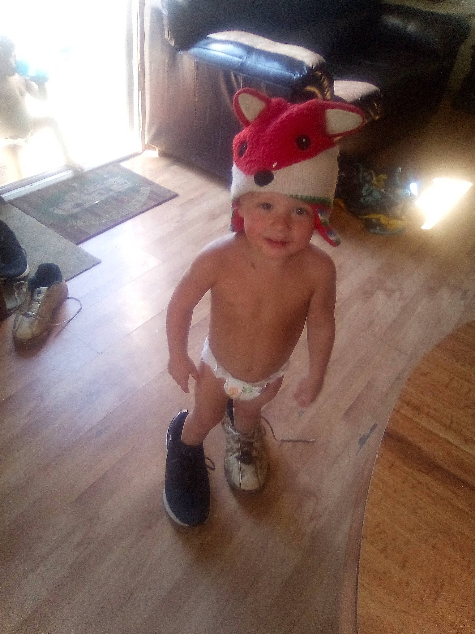 Darren is registered to the contest to win money with this photo: baby, chest, child, floor, flooring, hardwood, headwear, joy, leg, person, photography, play, selfie, toddler, vacation, wood, wood_flooring