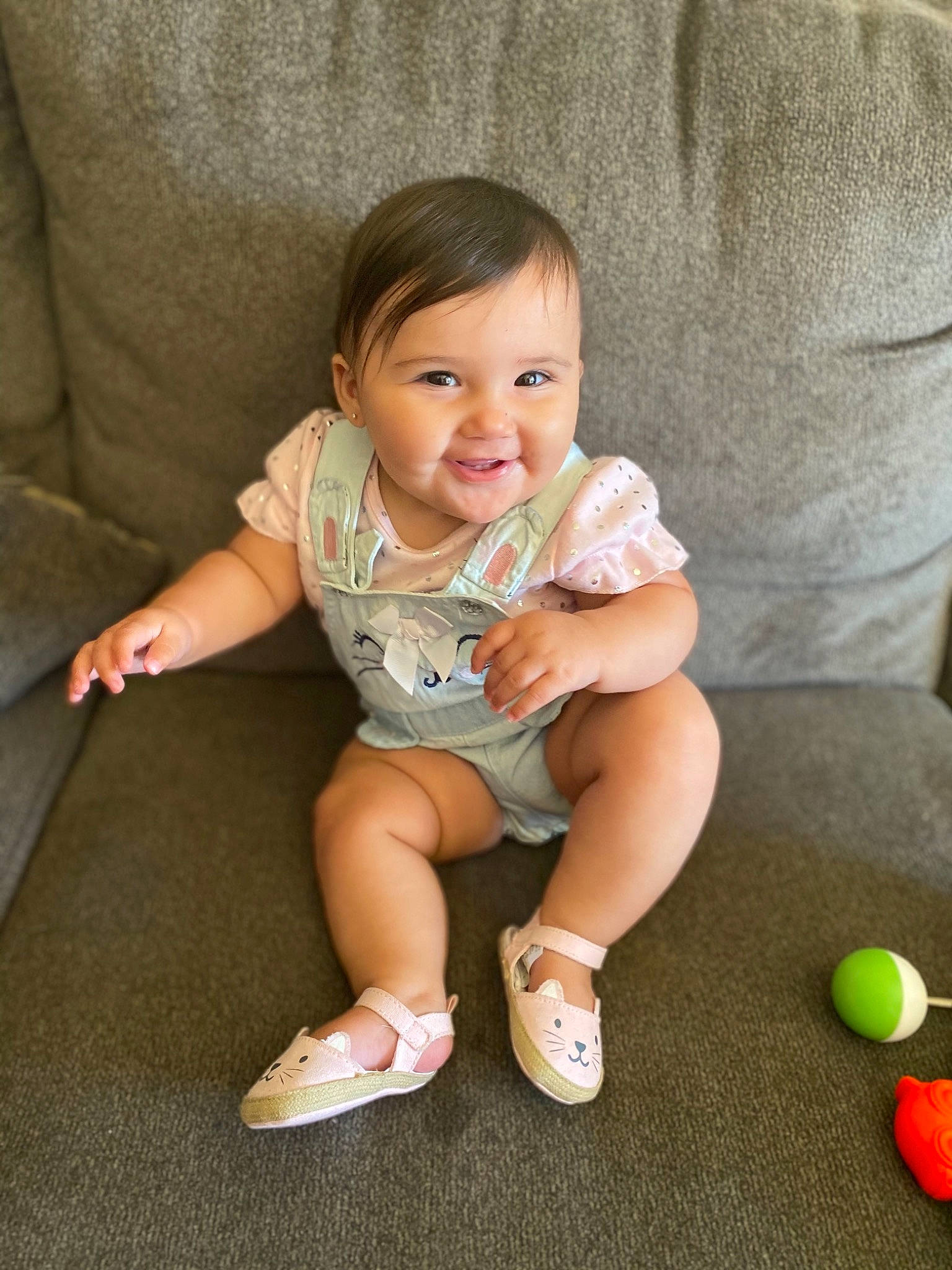 Nakiah joined the competition — help win amazing prizes! baby, baby_toddler_clothing, cheek, child, comfort, facial_expression, finger, floor, flooring, fun, grass, happy, joint, joy, leg, person, skin, smile, textile, thigh