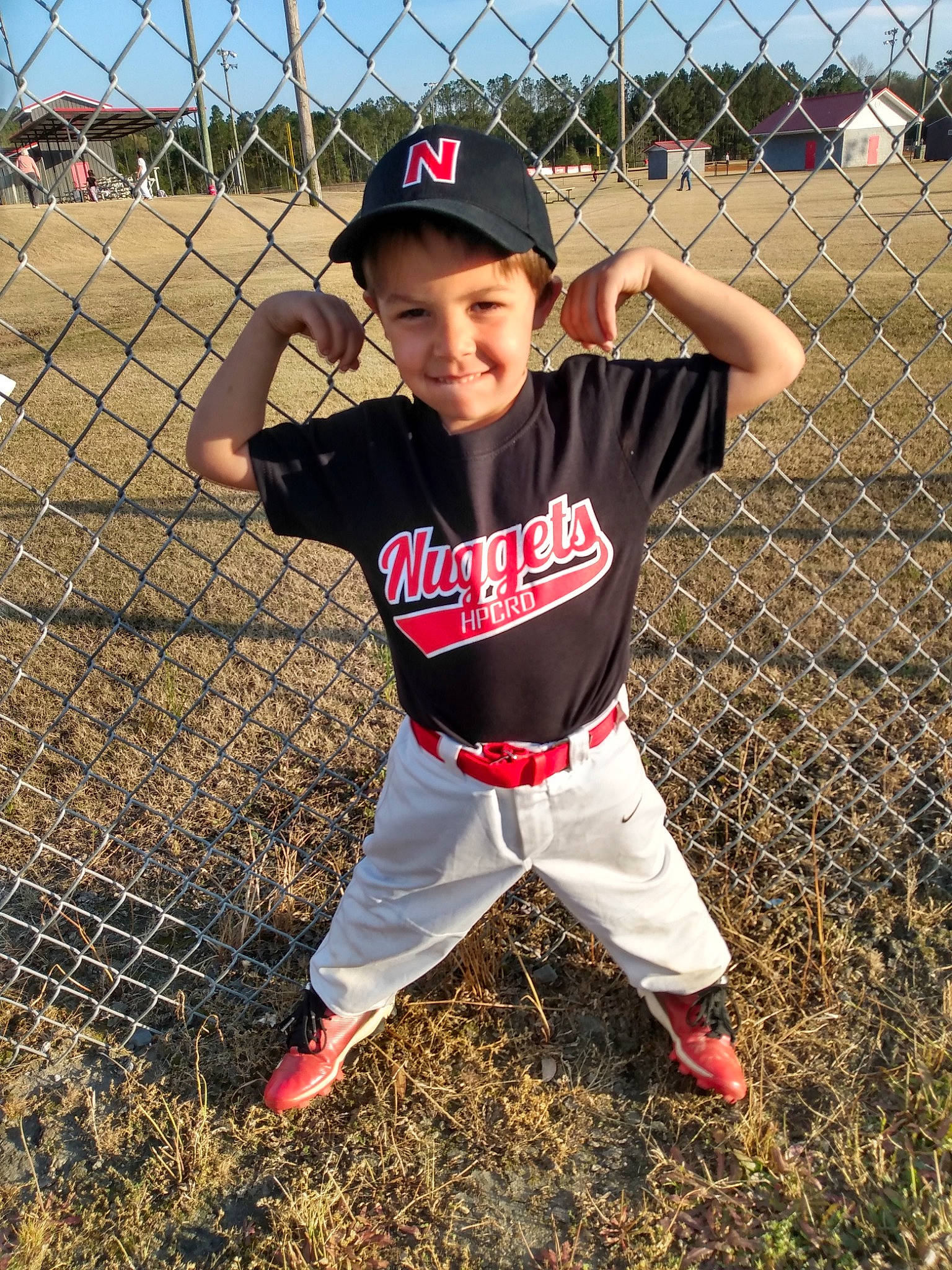 Mikey joined the competition — help win amazing prizes! ball_game, baseball, baseball_cap, baseball_equipment, baseball_field, baseball_glove, baseball_player, baseball_uniform, bat_and_ball_games, cap, fence, grass, hat, headwear, joy, mesh, person, player, sky, sports