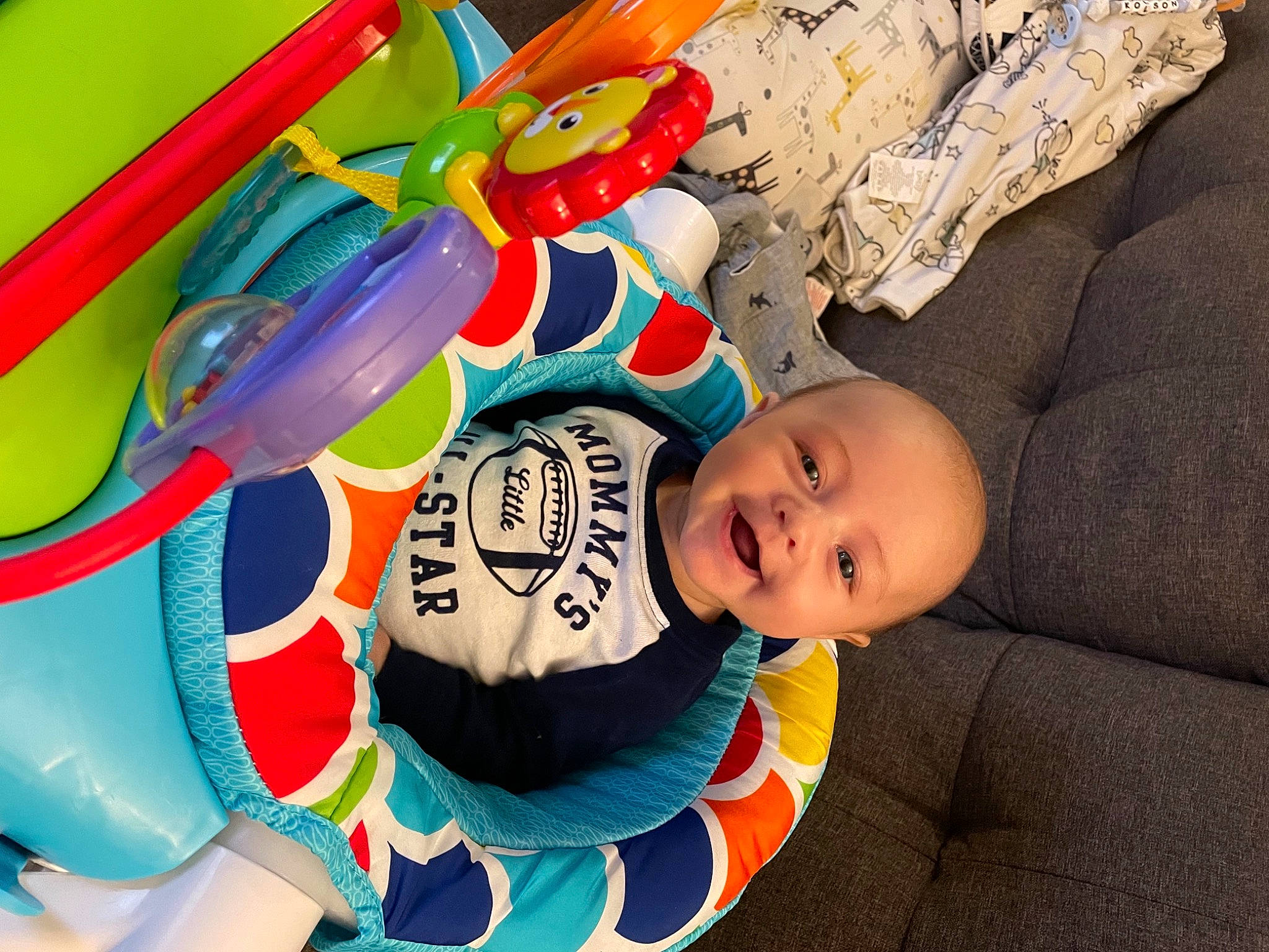 Kolson joined the competition — help win amazing prizes! art, baby, baby_playing_with_toys, baby_products, baby_toddler_clothing, baby_toys, child, comfort, fun, happy, leisure, linens, person, play, sitting, smile, toddler, toy, tree, vacation