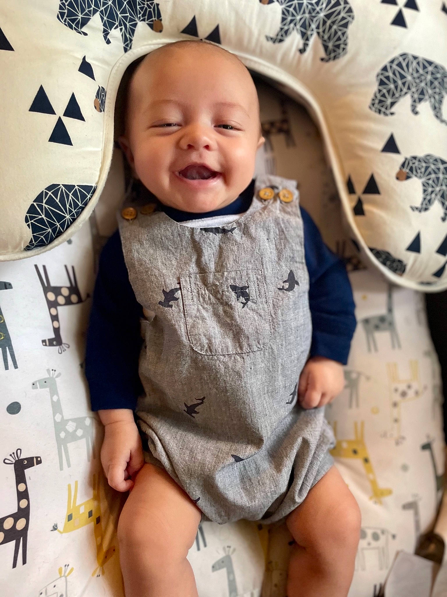 Kolson is registered to the contest to win money with this photo: baby, baby_laughing, baby_toddler_clothing, cheek, collar, comfort, eye, finger, happy, head, people, person, photograph, skin, sleeve, smile, t_shirt, textile, thigh, toddler