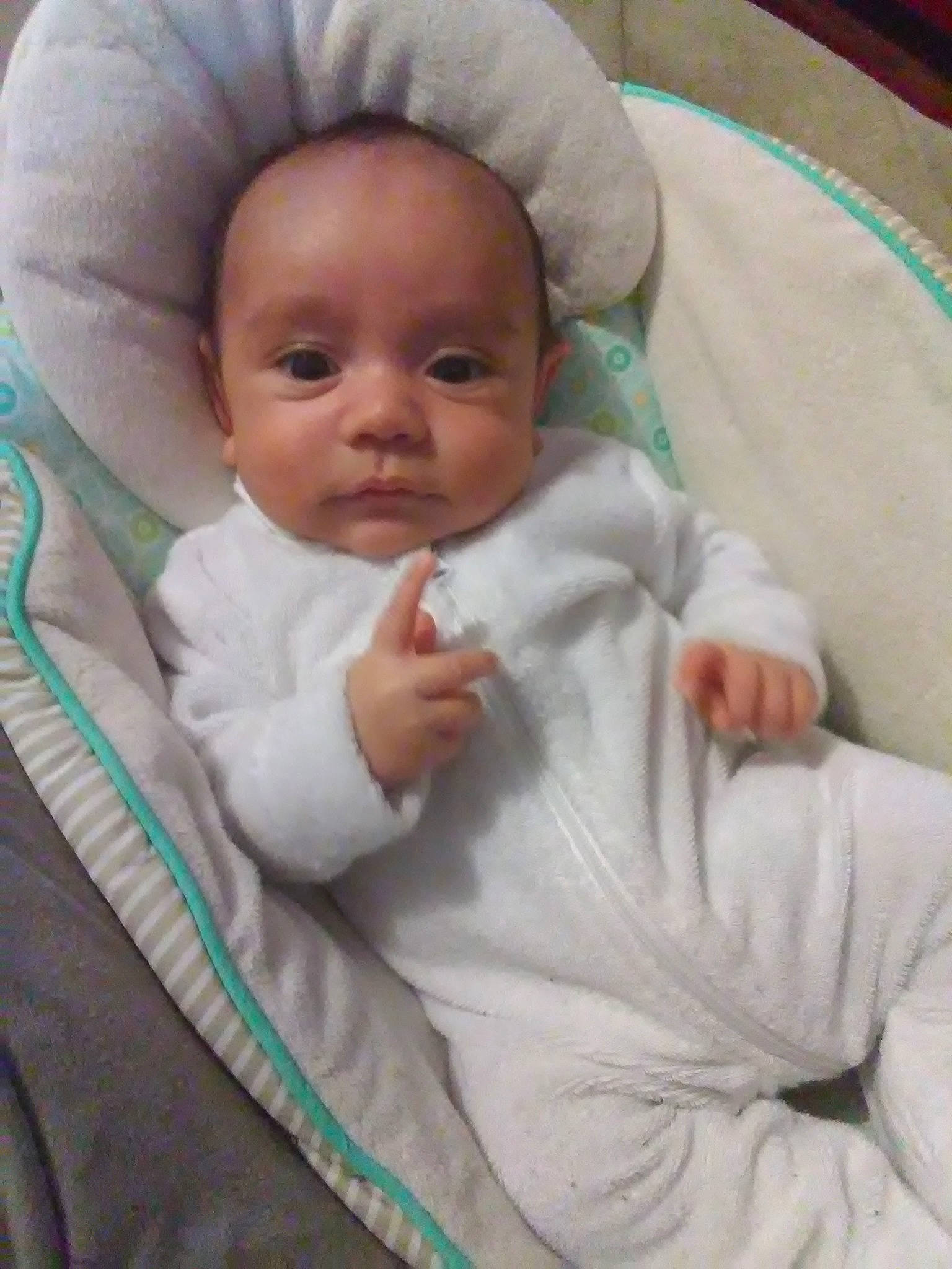 Djarli is registered to the contest to win money with this photo: baby, cheek, child, eye, face, head, mouth, nose, person, product, skin, toddler