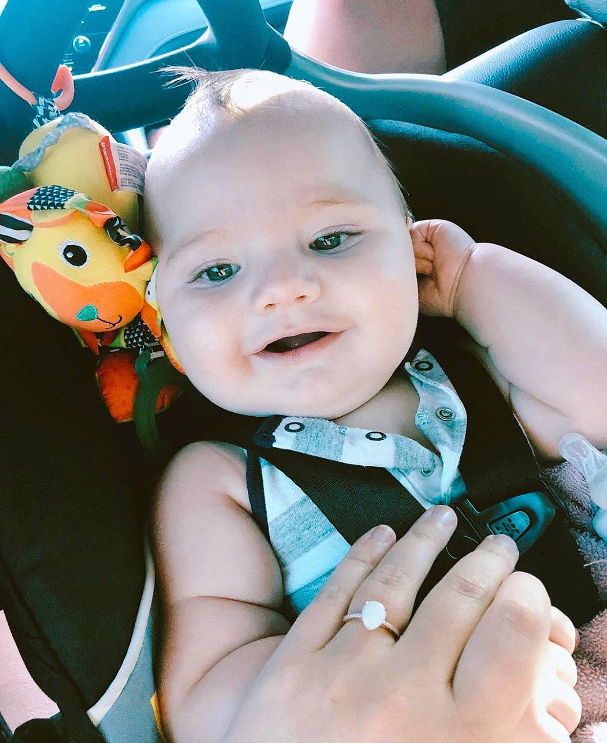 Desmond is registered to the contest to win money with this photo: baby, baby_products, cheek, child, ear, eye, face, finger, hand, head, lip, nose, person, photography, product, skin, smile, toddler